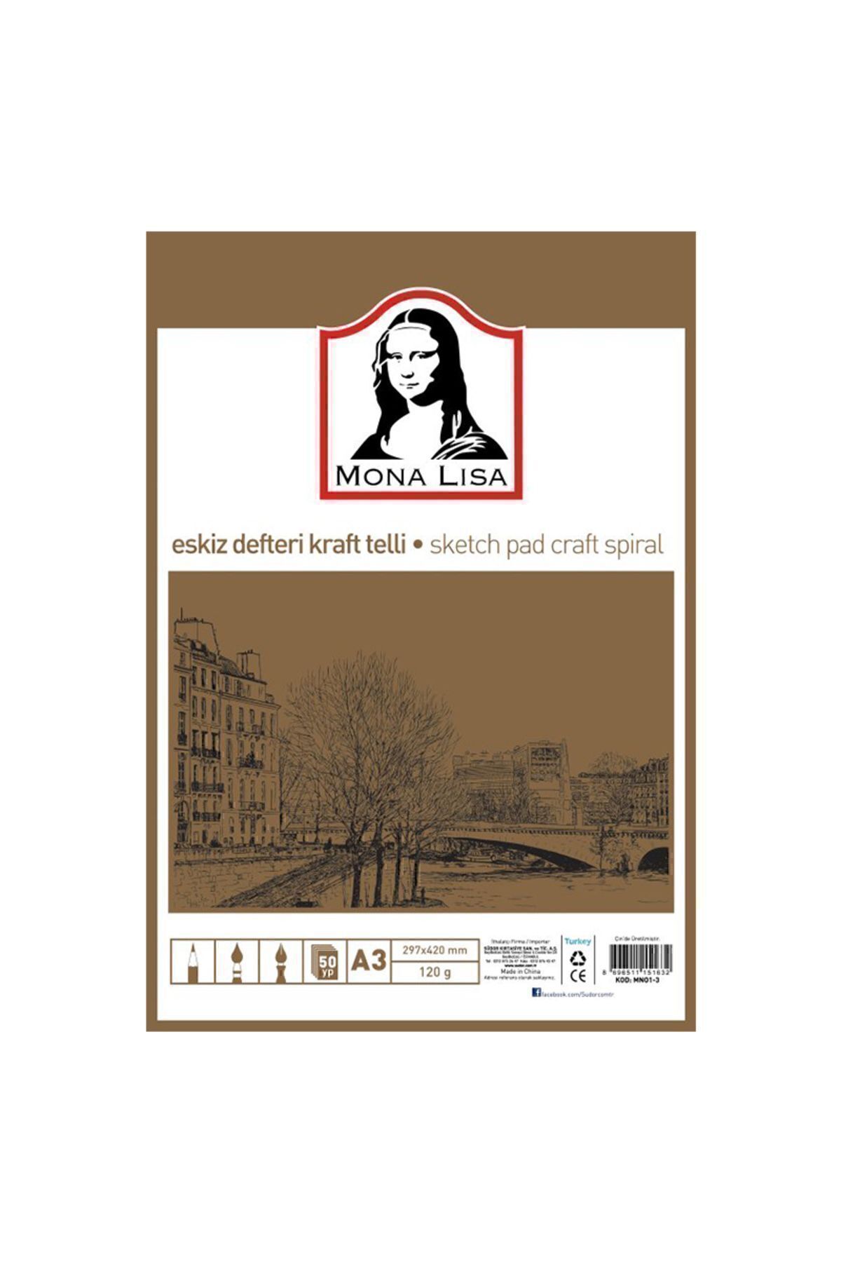 Faber Castell-Südor Sketchbook A3 120 gr with Kraft Wire Mn01-3 2