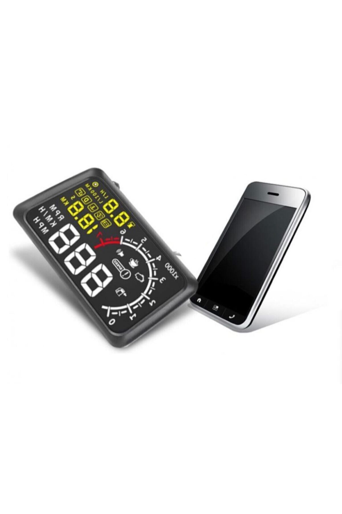 Gplus-X3 Hud لوحة العدادات الافتراضية شاشة عرض علوية مقاس 5.5 بوصة Obd 2 سرعة ومعلومات المحرك عاكسة 4