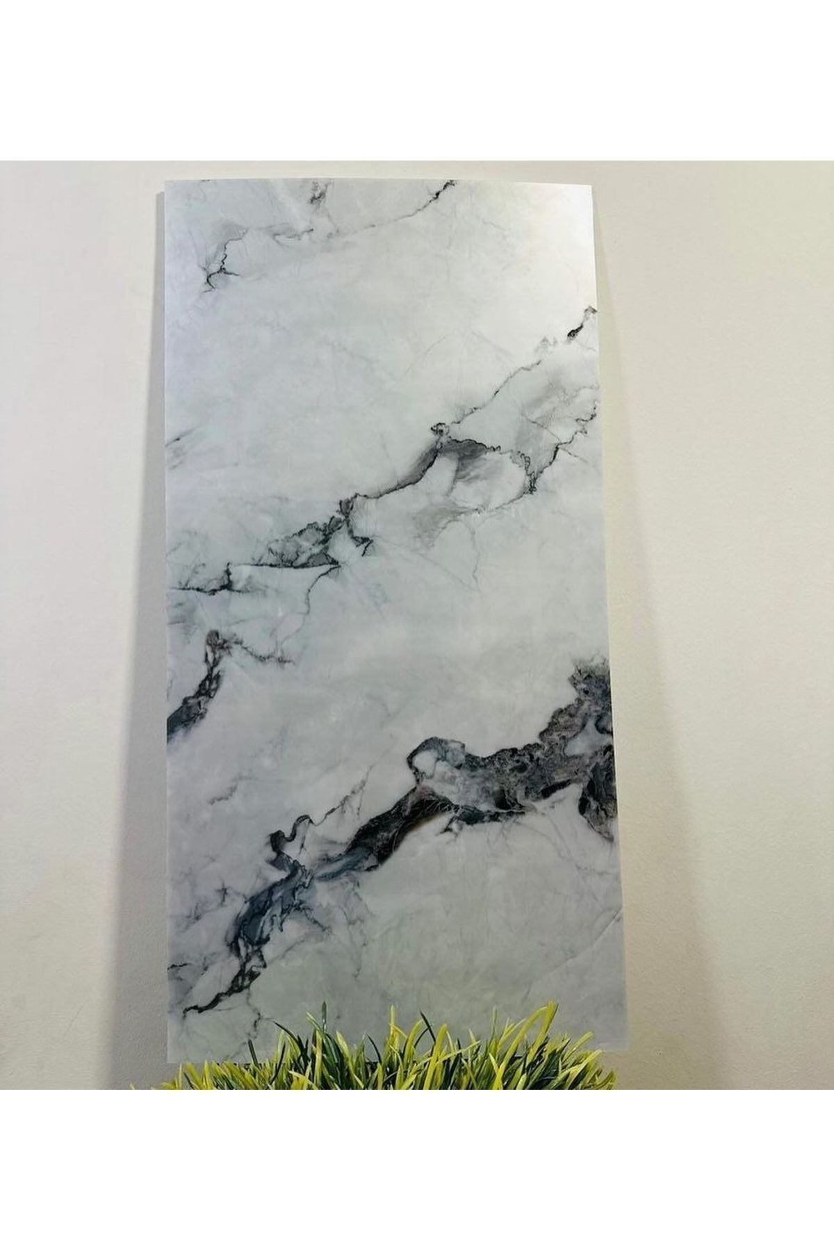 30x60cm Kendinden Yapışkanlı Duvar Paneli Doğal Mermer Seramik Desen Banyo Wc Pvc Köpük Kaplama