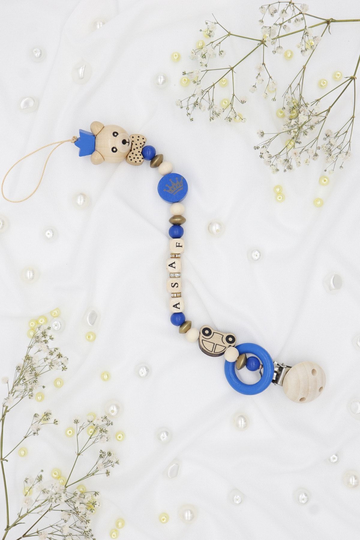 lilamtasarım Isimli Emzik Zinciri - Emzik Askısı - Bebek Hediyesi fotoğrafı 4 (önizleme)