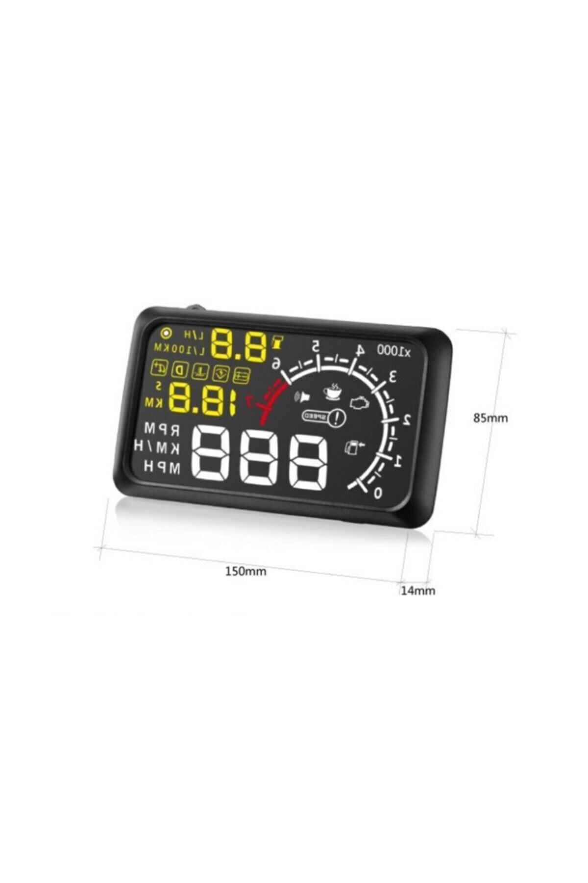 Gplus-X3 Hud لوحة العدادات الافتراضية شاشة عرض علوية مقاس 5.5 بوصة Obd 2 سرعة ومعلومات المحرك عاكسة 3