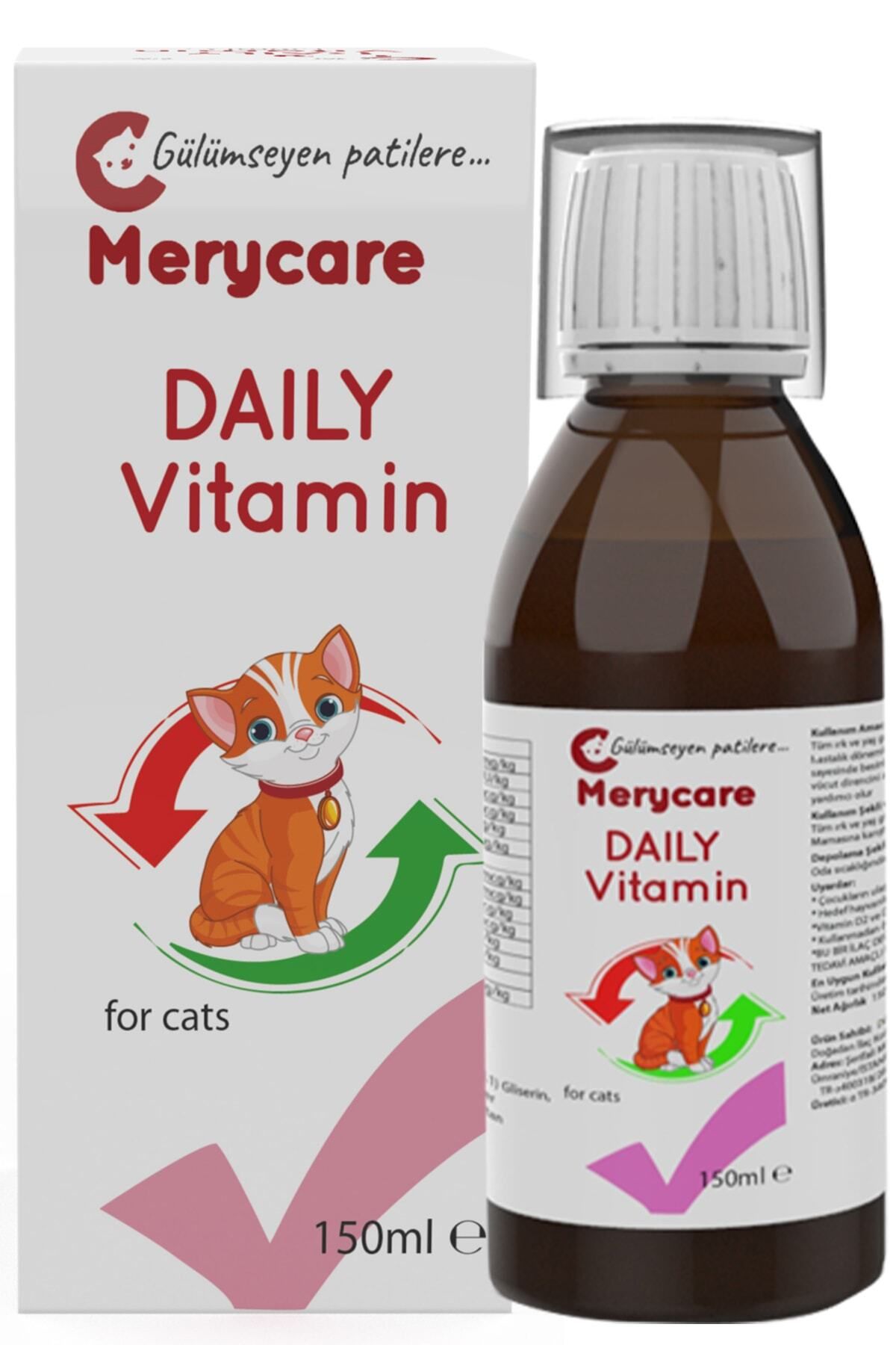 MERYCARE Daily Vitamin Kediler Için 150ml