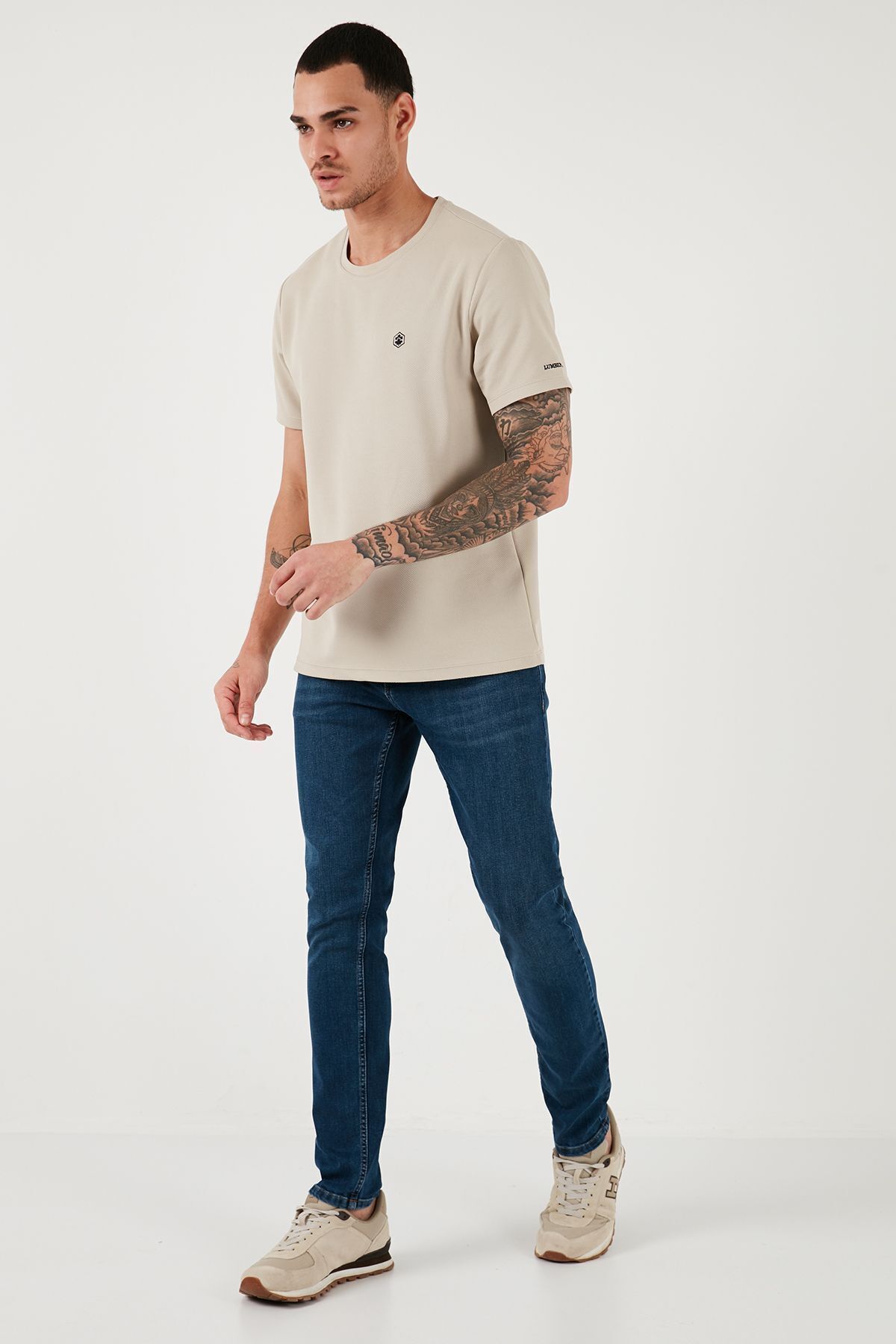 Buratti-High Waist Slim Fit Men's Jeans - Cotton Jeans 3300J107Tokyo 4