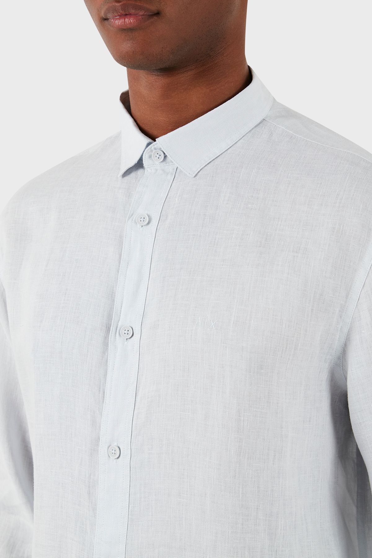 پیراهن / بلوز دکمه دار آبی مردانه مخصوص مناسب 8NZC50 ZNCFZ 15CZ Armani Exchange
