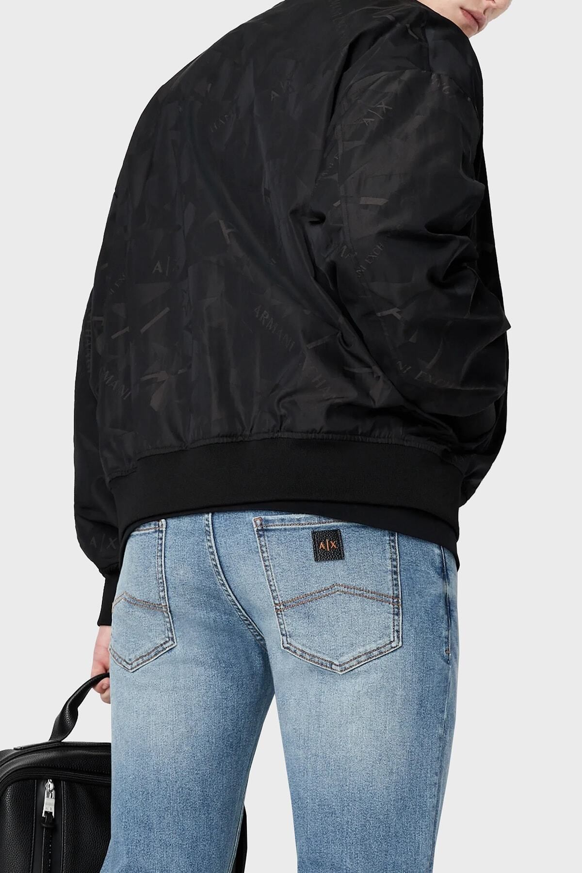 شلوار جین آبی مردانه J14 پنبه طبیعی کمر اسکینی مناسب 3RZJ14 Z1X3Z 150 Armani Exchange