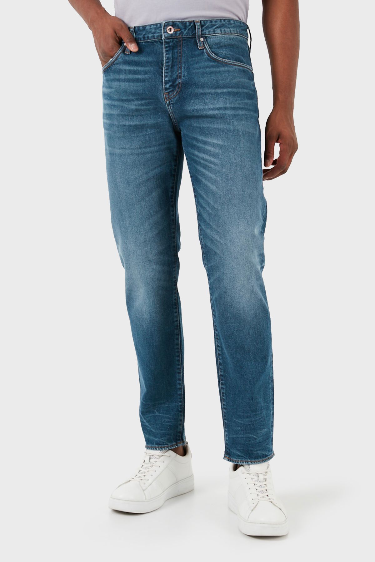 شلوار جین آبی مردانه J13 پنبه باریک 3DZJ13 Z1YGZ 1500 Armani Exchange