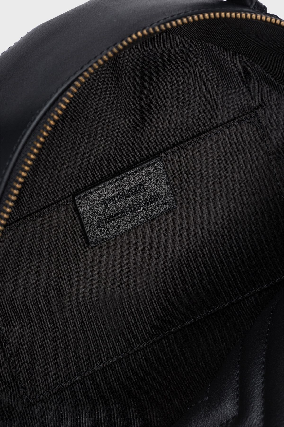 PİNKO-Batoh z pravé kůže s logem Pinko BACKPACK 102530   A1J2 Z99Q 5