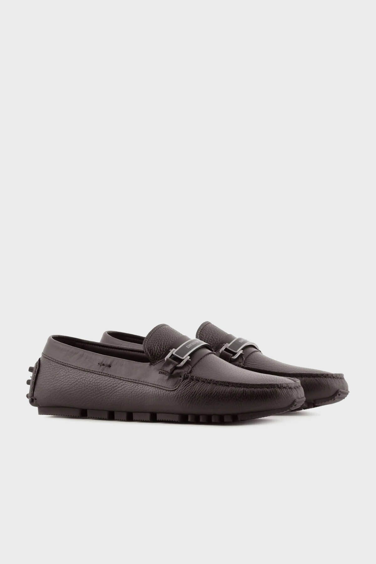 کفش مردانه لوفر چرم اصل X4B151 XN882 M814 Emporio Armani