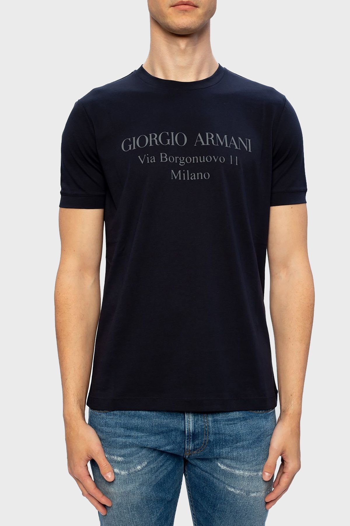 تی شرت مردانه تی شرت یقه خدمه نخی 3GST57 SJMCZ UBWF Giorgio Armani