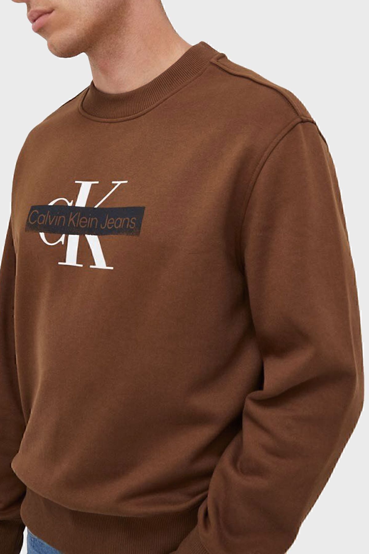 سویشرت چند رنگ مردانه پنبه ای مناسب عرق J30J324113GQM J30J324113 GQM Calvin Klein