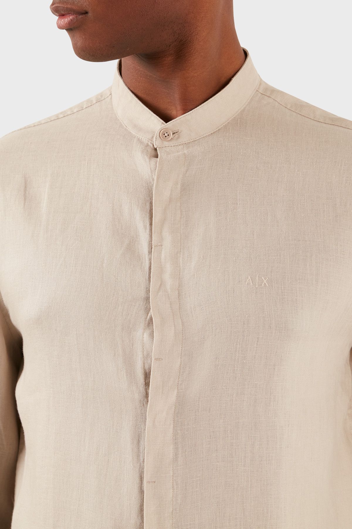 پیراهن / بلوز دکمه دار نود مردانه کتانی معمولی 8NZC66 ZNCFZ 1724 Armani Exchange