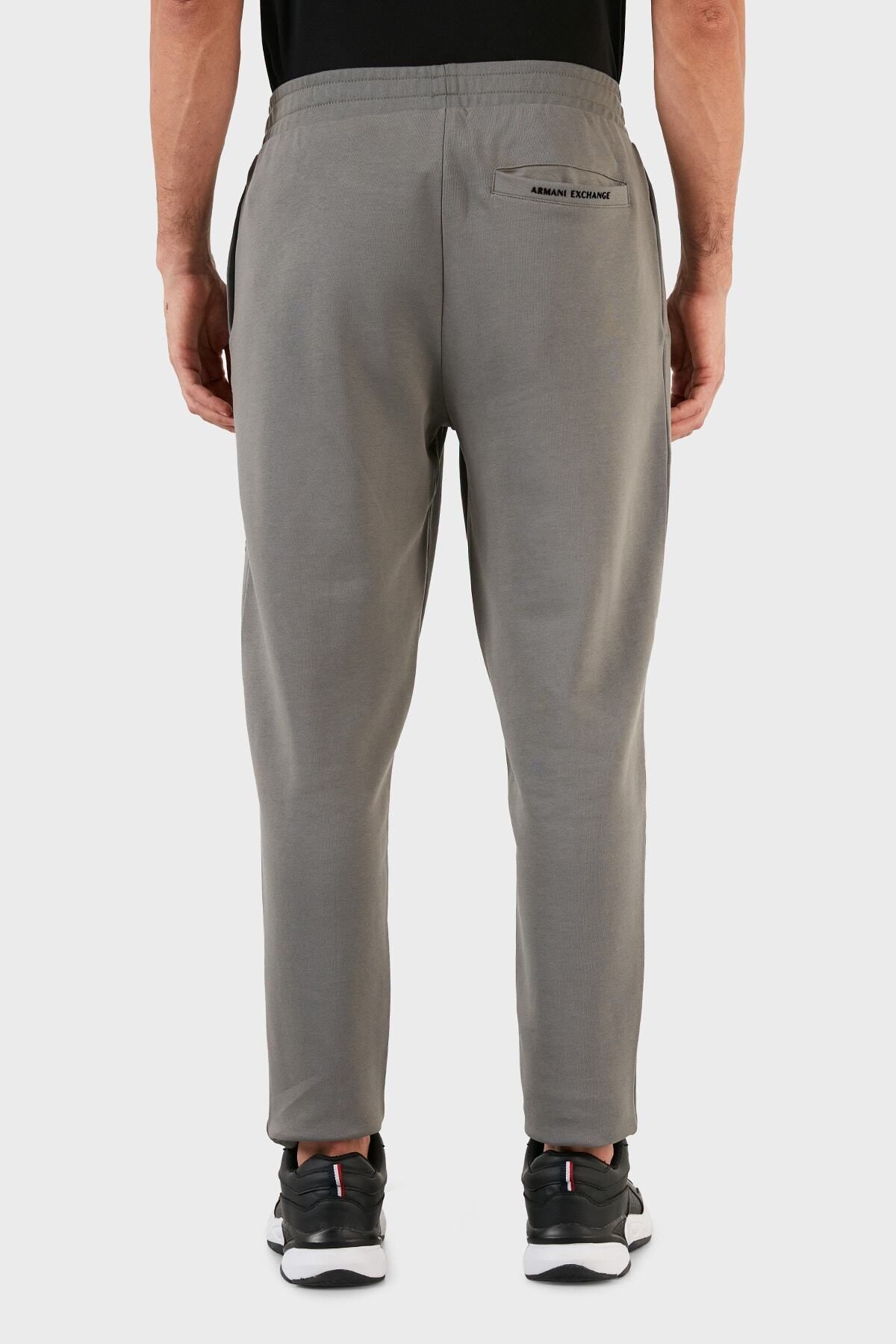 شلوار خاکستری مردانه کمر الاستیک پنبه ای مناسب و 6lzpas Armani Exchange
