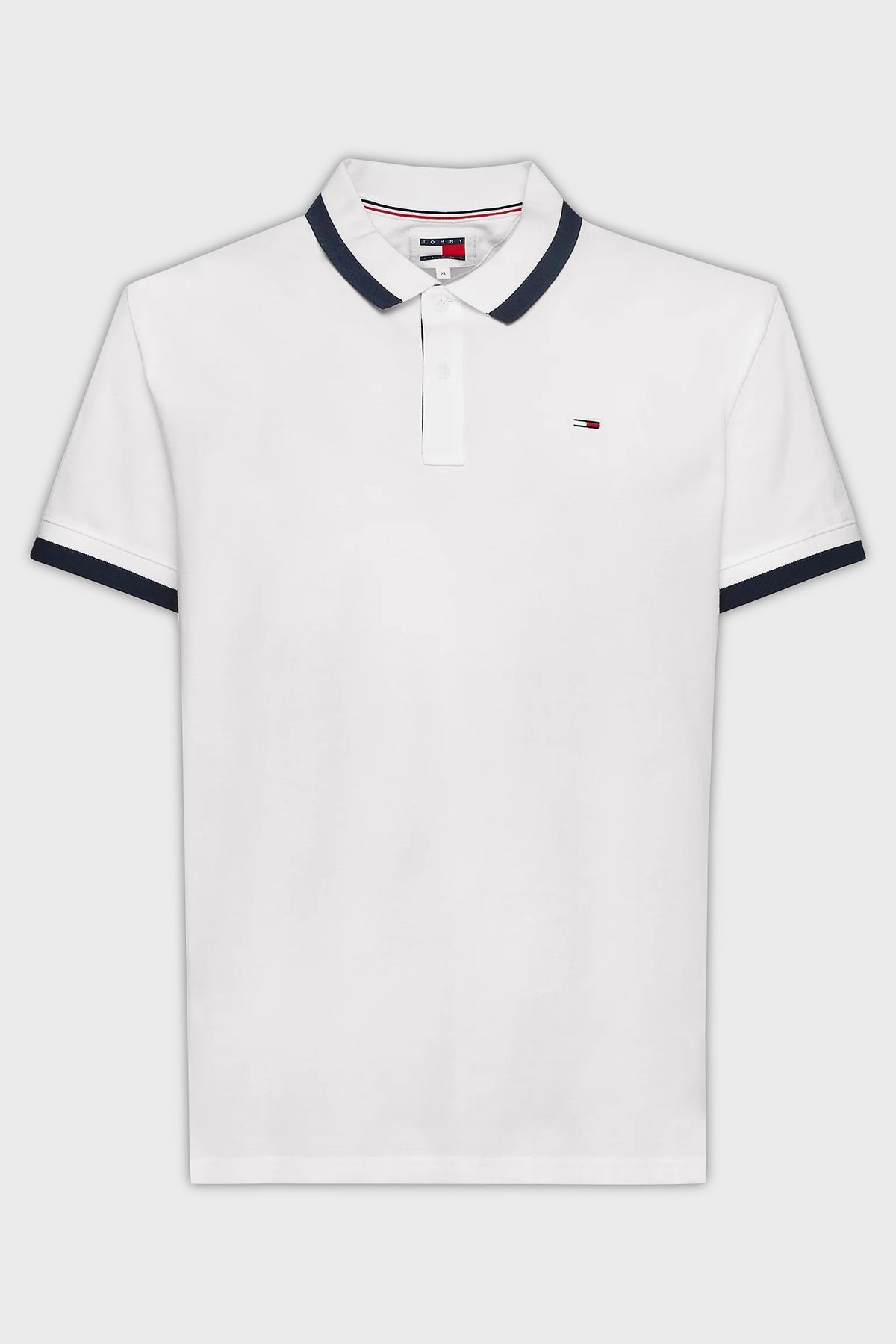 تی شرت یقه پولو سفید مردانه پنبه معمولی مناسب چوگان yaka tring dm0dm18313 ybr Tommy Jeans
