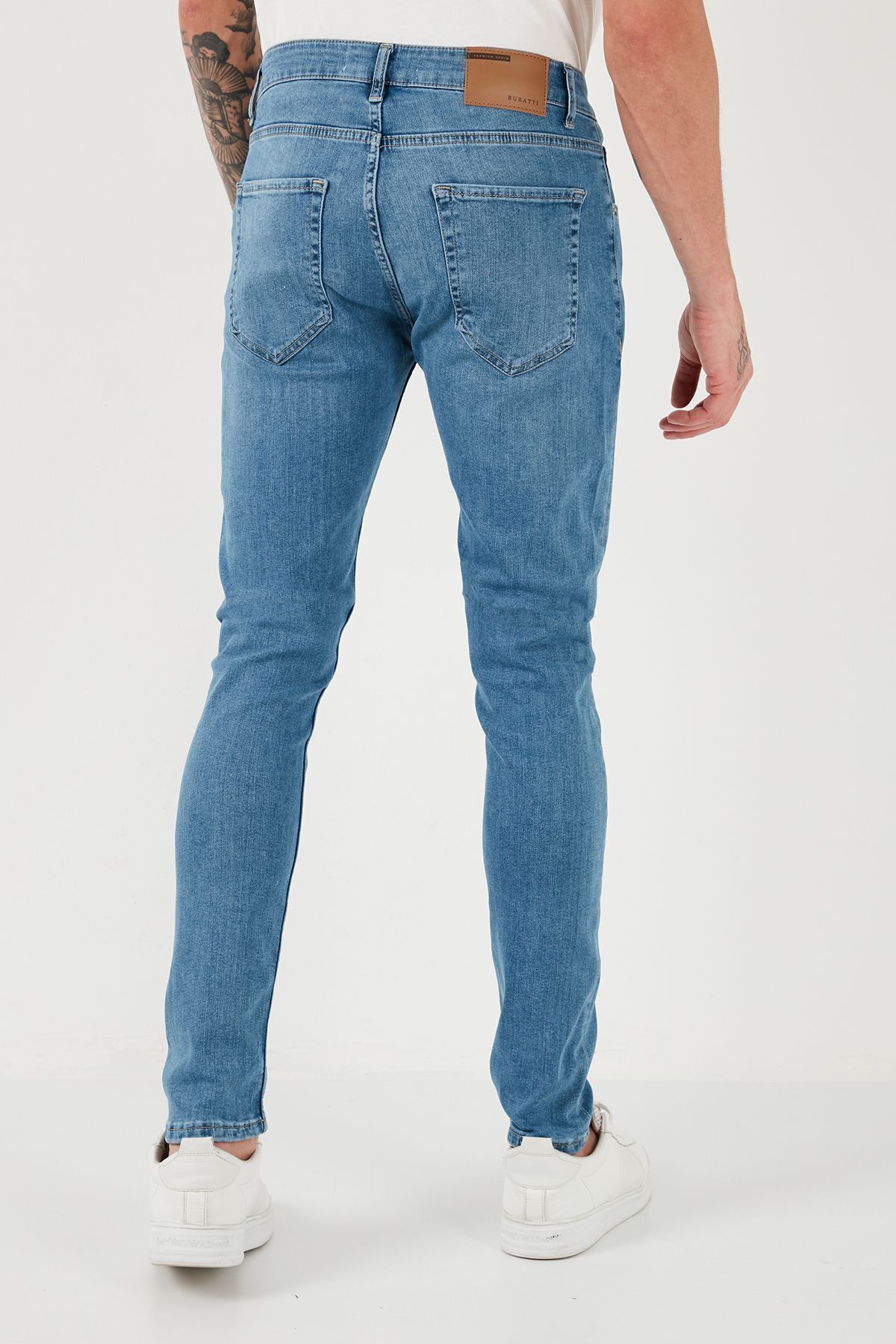 Buratti-Men's Slim Fit Cotton Jeans - Regular Waist, Skinny Leg Jeans Pants 1122J107ANAPOLI 2