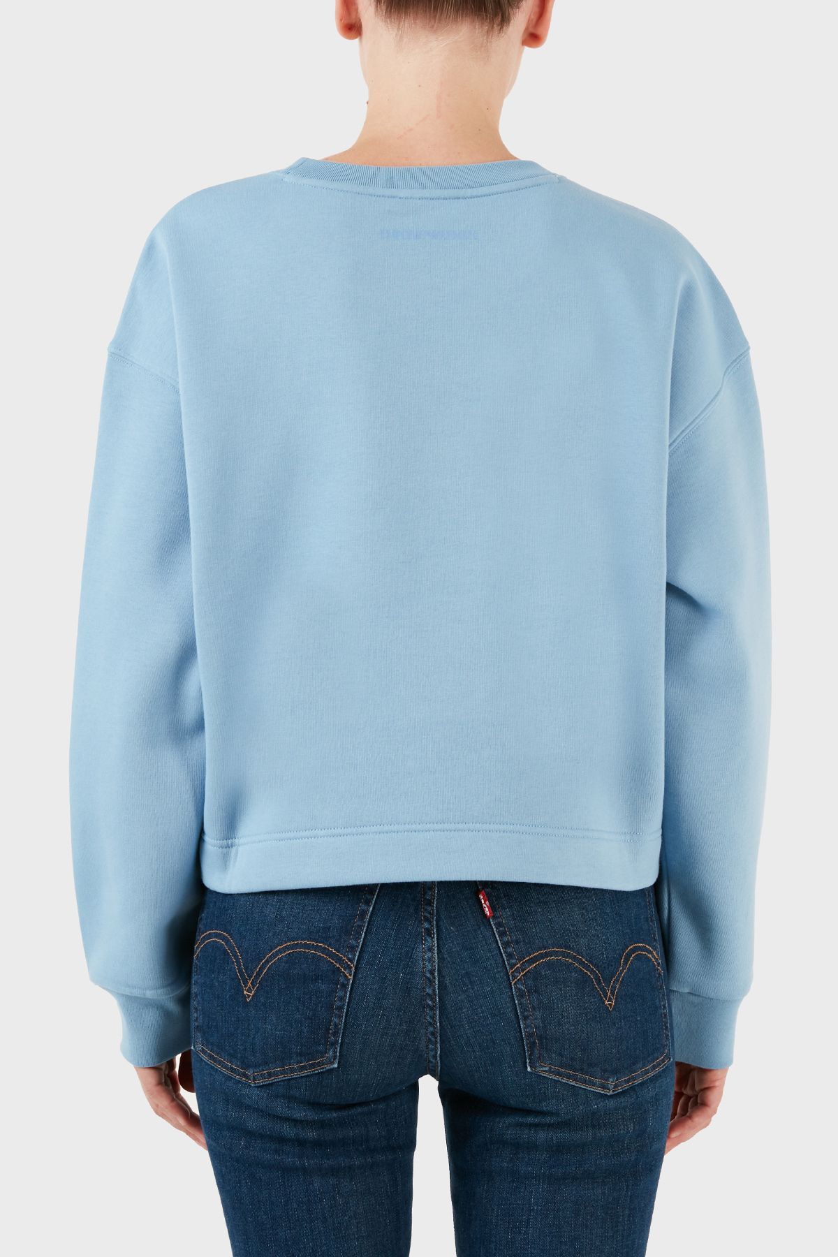 Cotton Relaxed Fit Crew Neck Crop Sweat SWEAT 6R2M7L 2JTDZ 0712 Emporio Armani