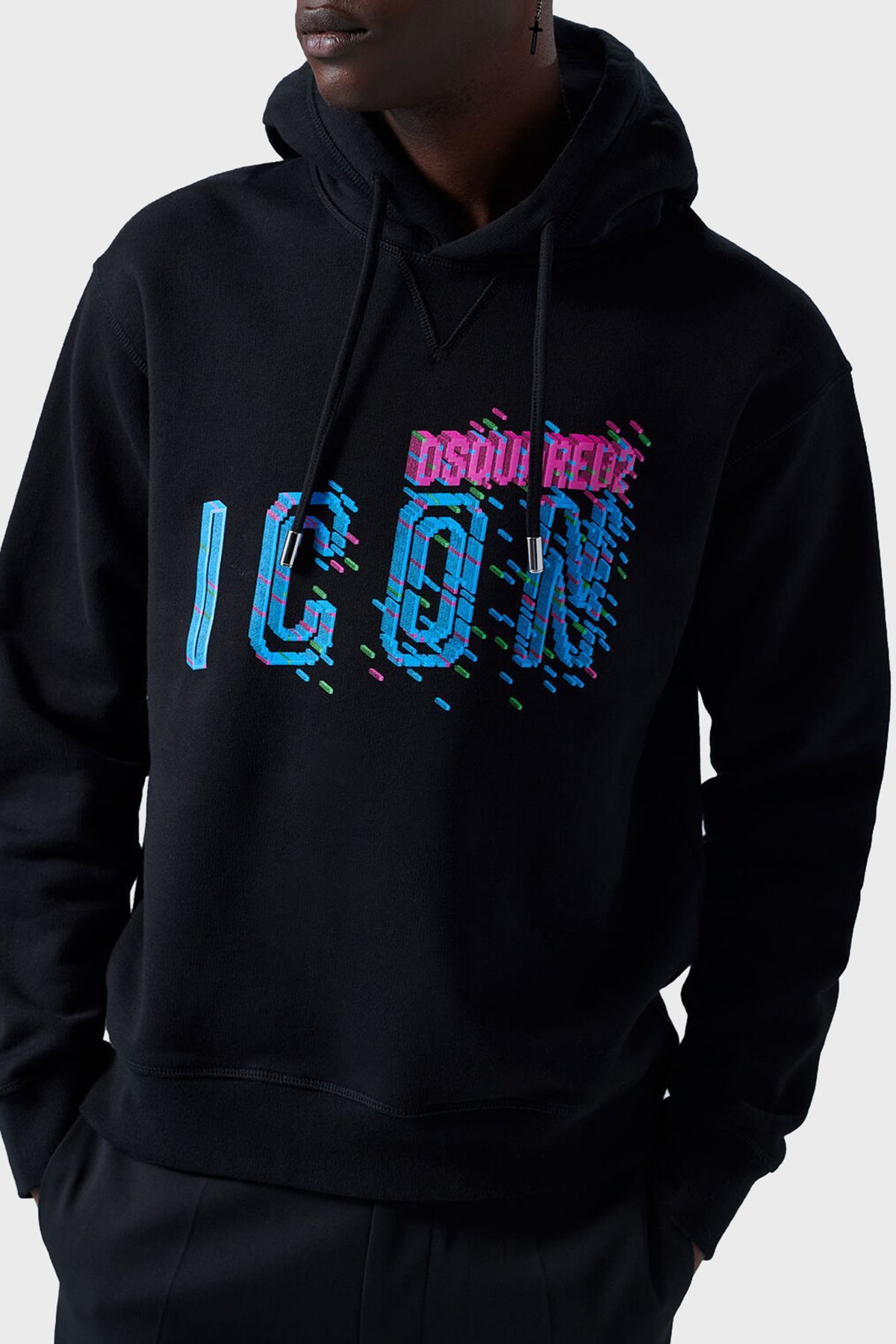 عرق گیر مردانه کلاهدار معمولی نخی SWEAT S79GU0110 S25516 900 DSquared2