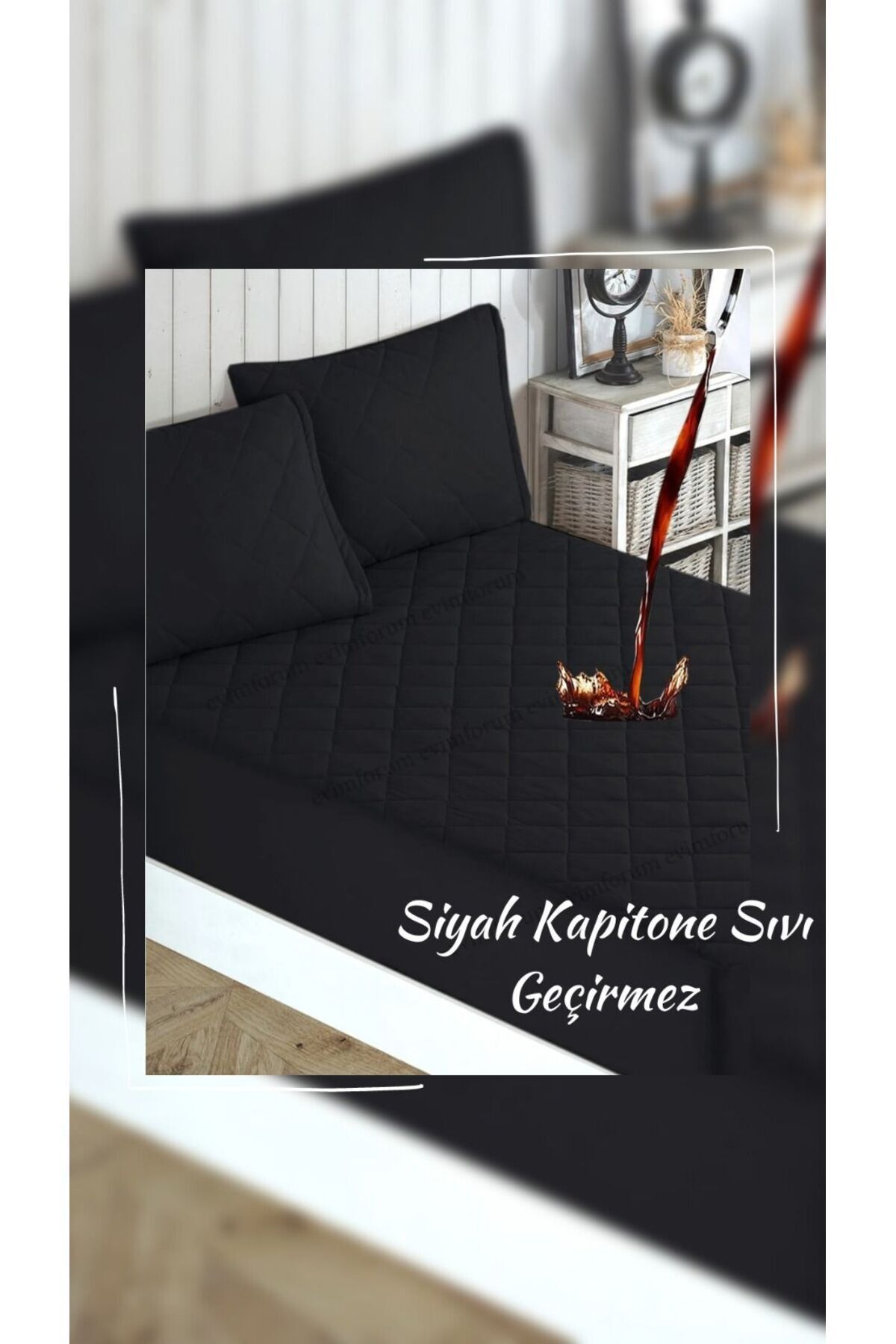 Formeya-Adelya Black Quilted - Folyadékálló matrac (16 méret) 5