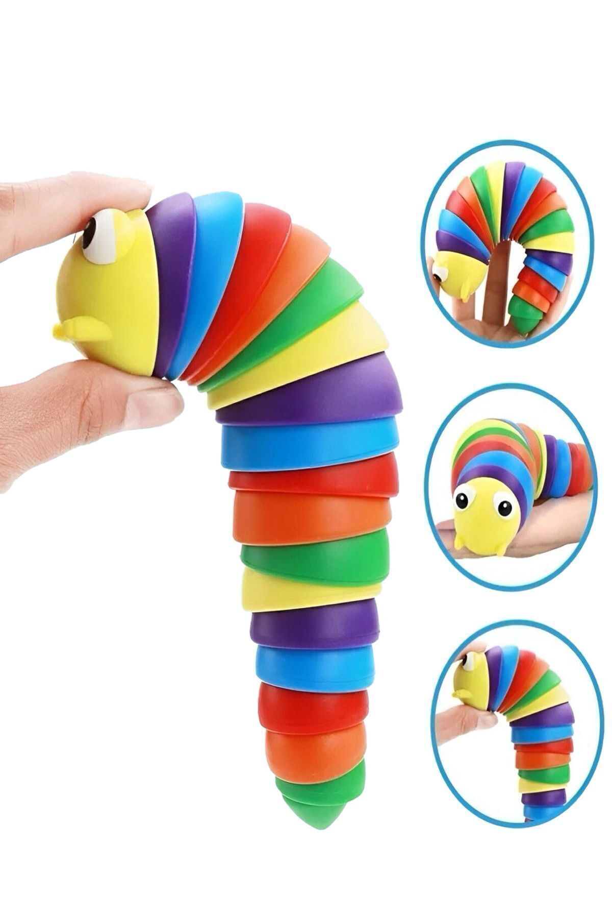 Toy Caterpillar Ripped Fun, Stress and Anxiety Relief Montessori Colorful Caterpillar Toy