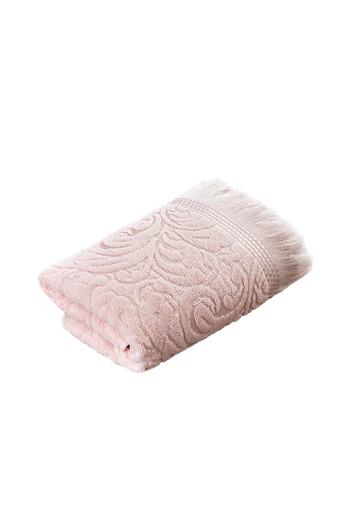 حوله آشپزخانه صورتی صورت Esra Jacquard 50x90 سانتی متر ماهی قزل آلا Karna Home
