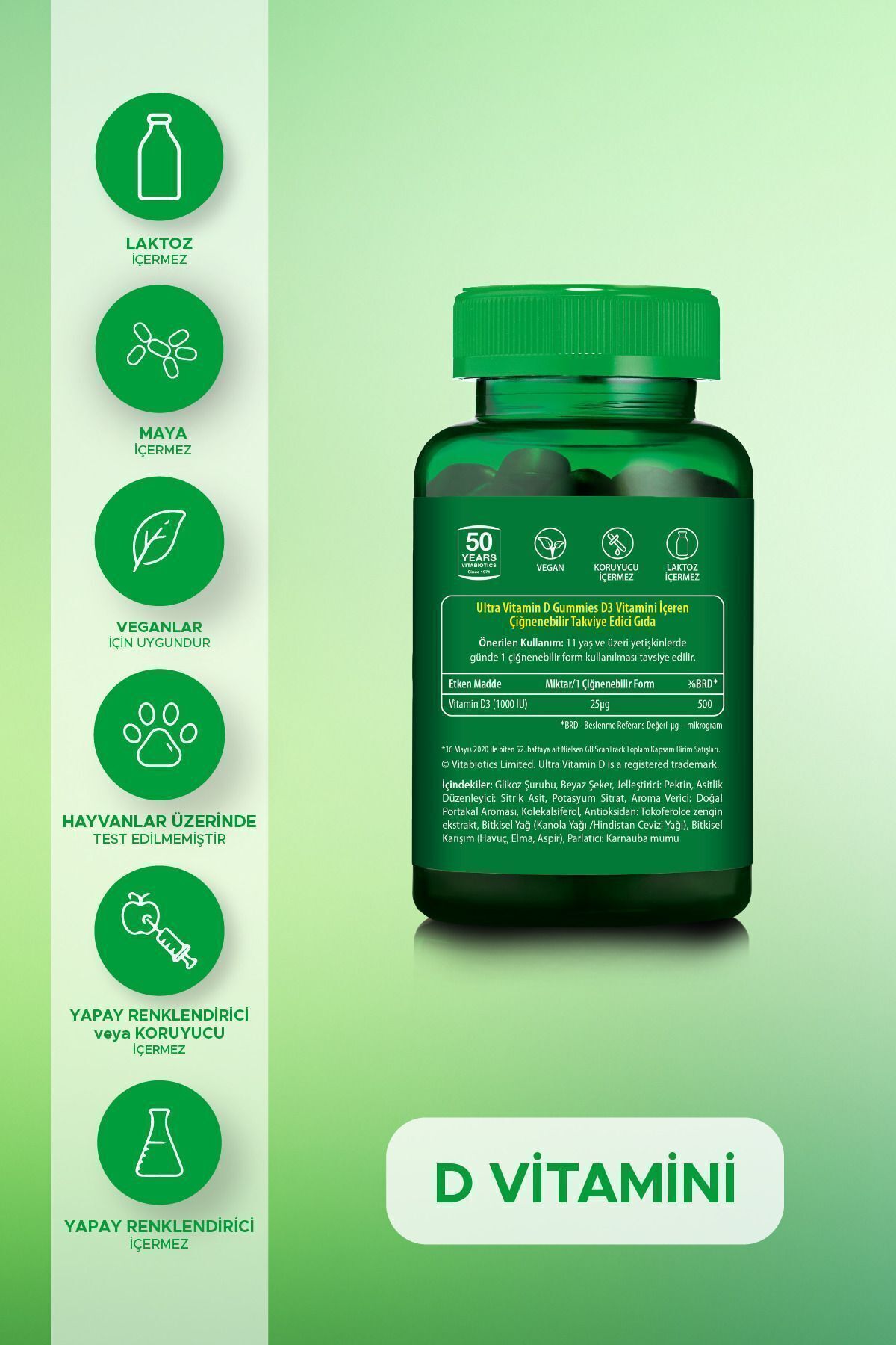 Vitabiotics-Ultra Vitamin D Gummies 1000iu 50 Vegan Gummies 2