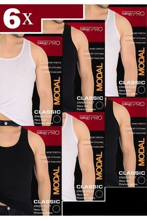 TATKAN BODYWEAR Tatkan - 6'lı - Askılı Penye Modal Classıc Atlet