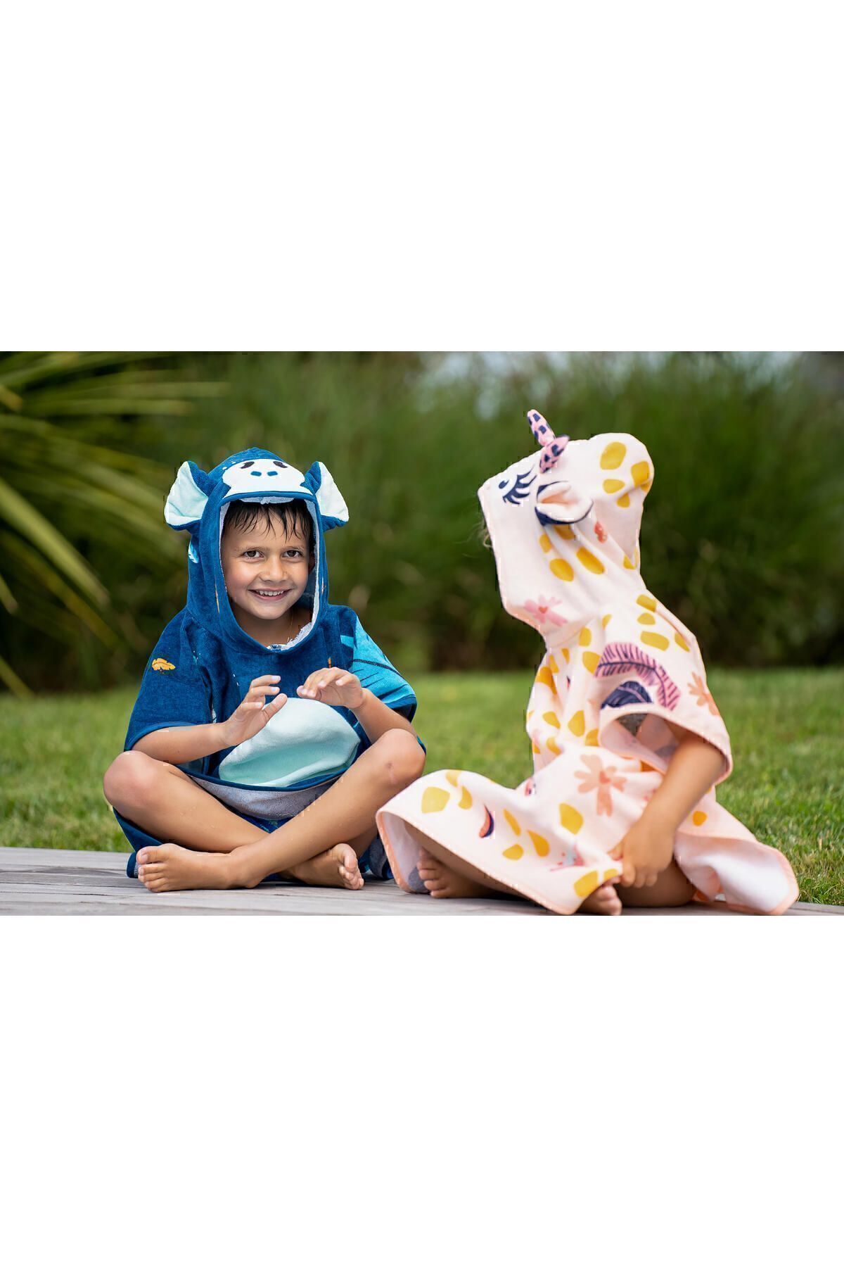 Decathlon NABAIJI Beyaz Pembe Zürafa Desenli Pamuklu Bebek Pançosu fotoğrafı 6 (önizleme)