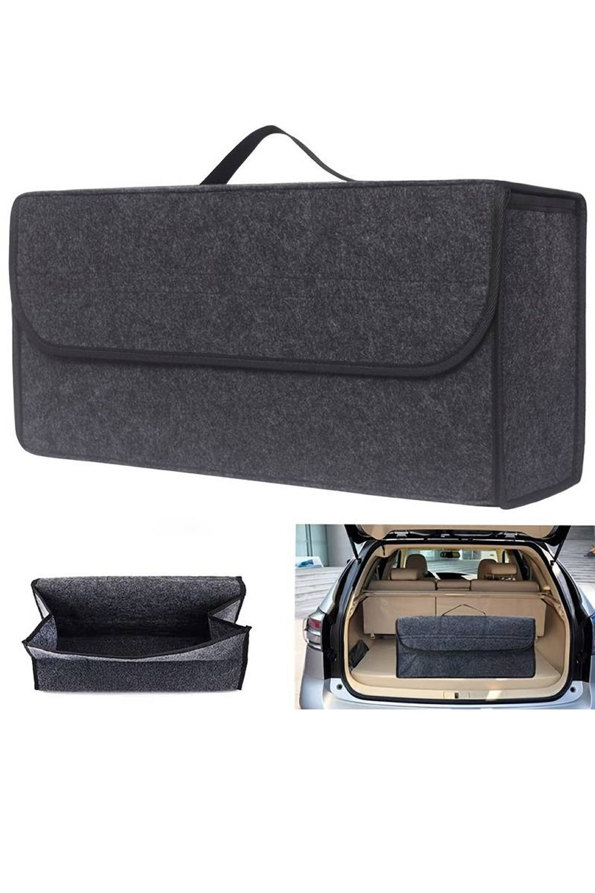 UYDEE Geniş Hacimli Ultra Kaliteli Bagaj Çantası Araç Bagaj Düzenleyici Çanta Oto Bagaj Büyük Organizer