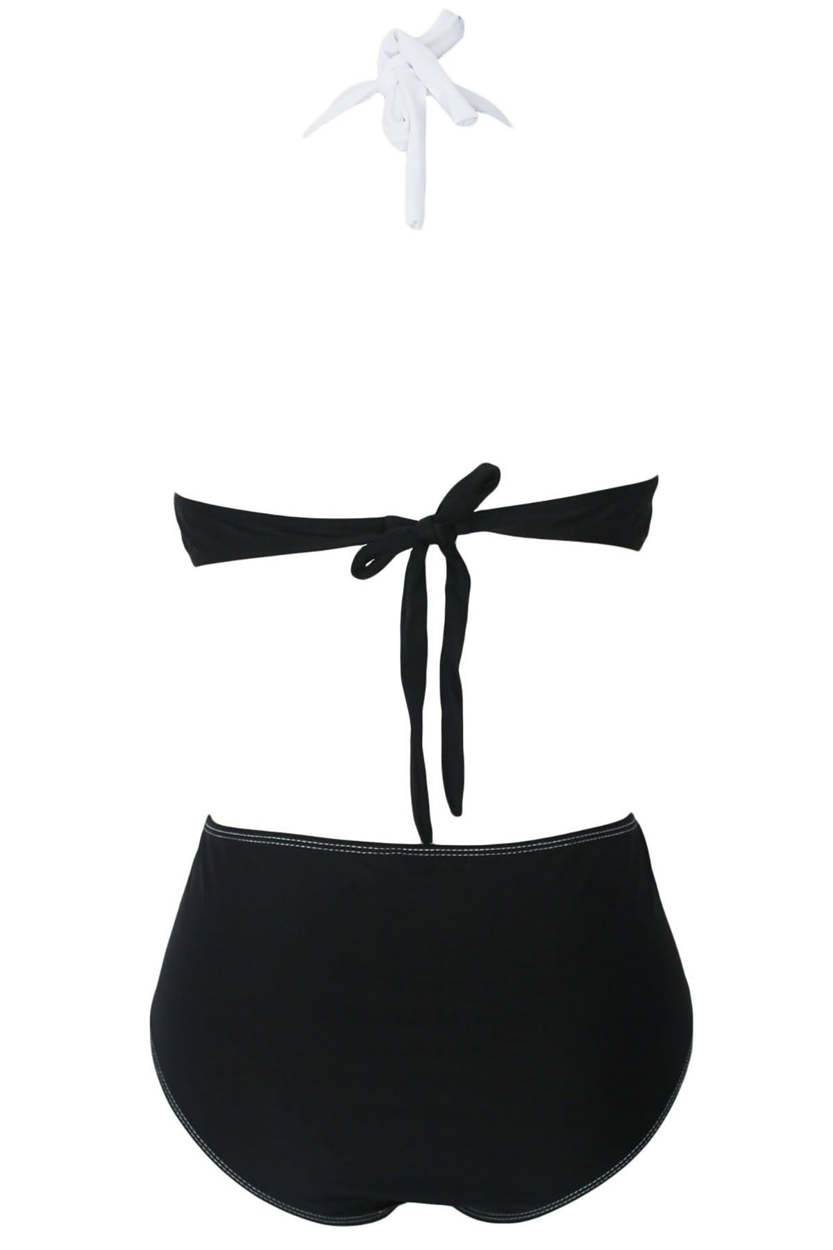 Angelsin-Covered Black and White Design Bikini Set 4