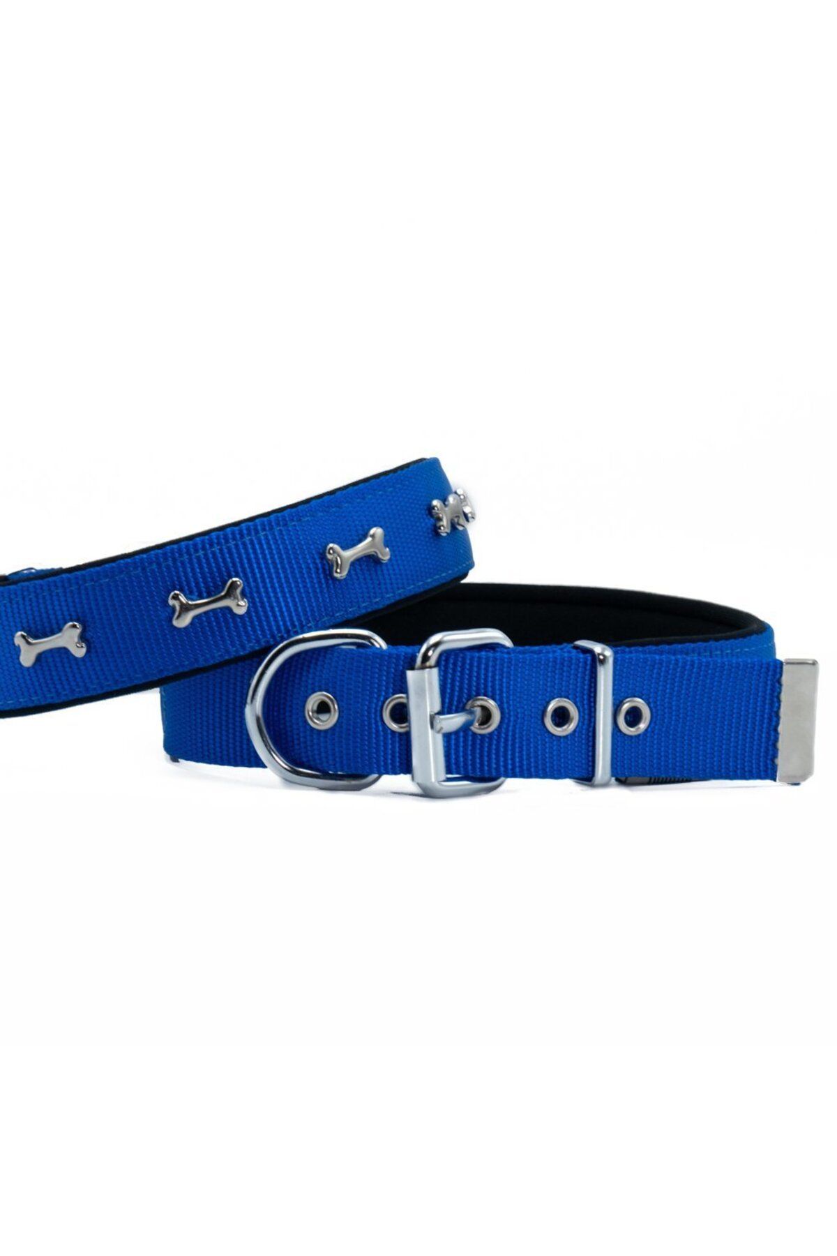 SAVEX Doggie Konfor Dokuma Kemikli Boyun Tasması Royal Blue 3.0*47-55 cm (DSBT-3062 L)