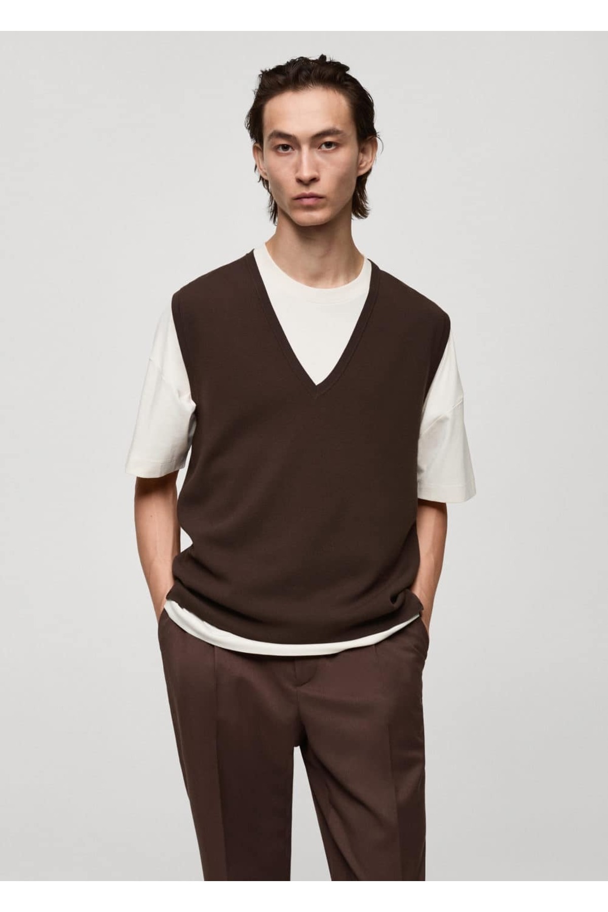 MANGO Man-Thin knitted vest 1
