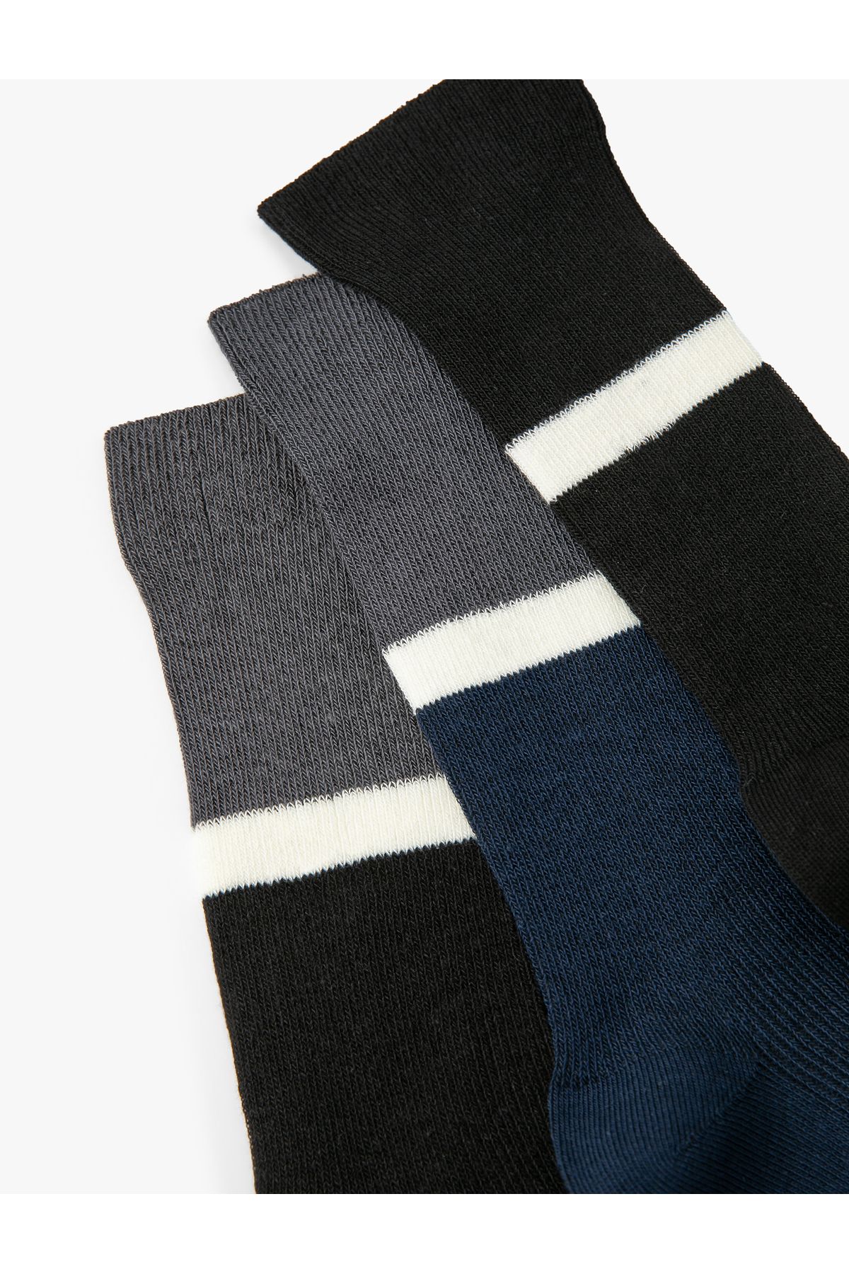 Koton-Set of 3 Socks with Geometric Pattern 3