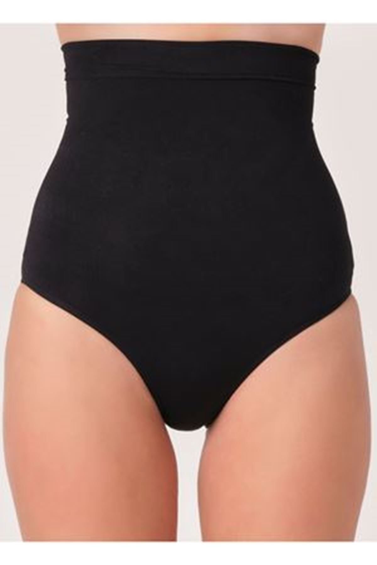 colezium Siyah Kadın Dikişsiz Slip Korse