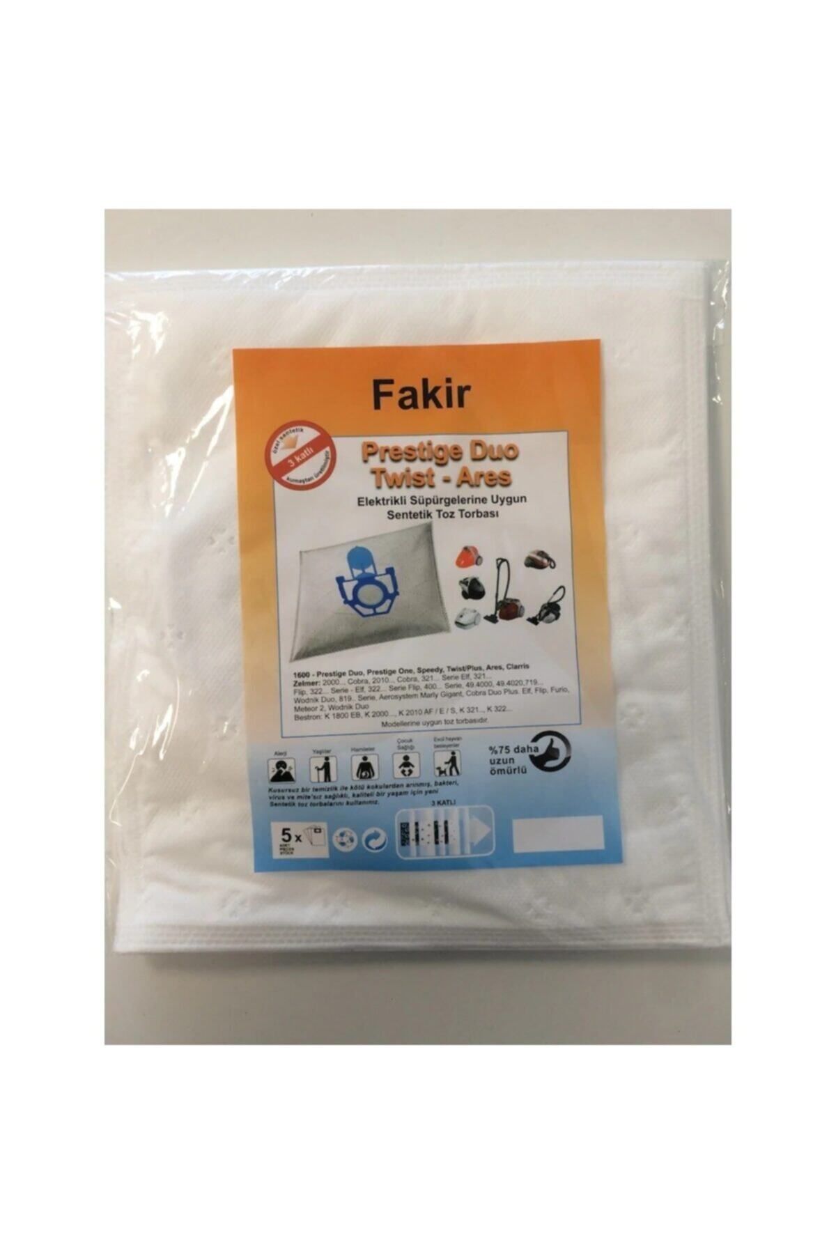 Beko Fakir Prestige Duo-uno Süpürge Torbası 5 Adet