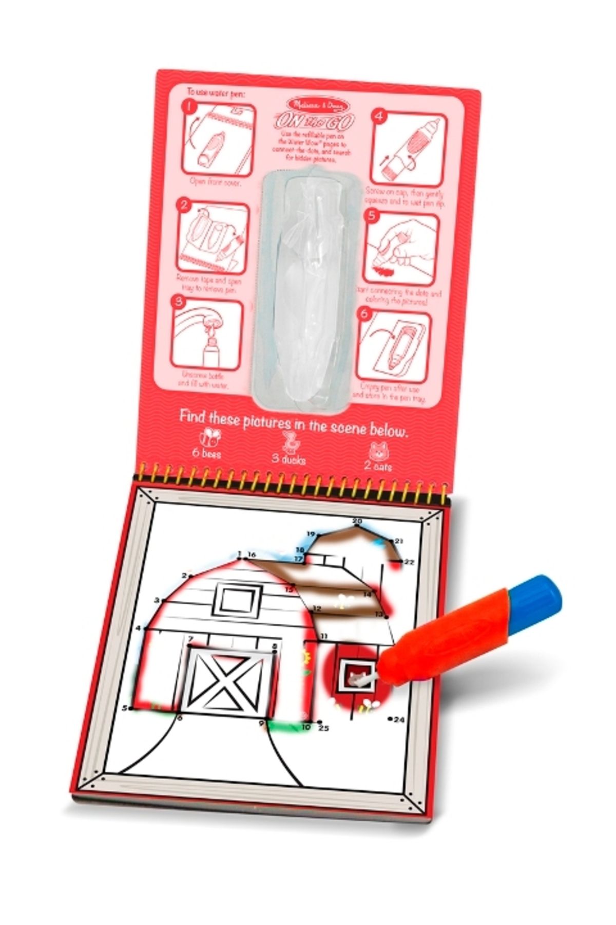 کتاب های فعالیت و آموزشی Melissa Doug ملیسا داگ آب وای! نقاشی با مزرعه نقاط را ترکیب کنید Melissa & Doug
