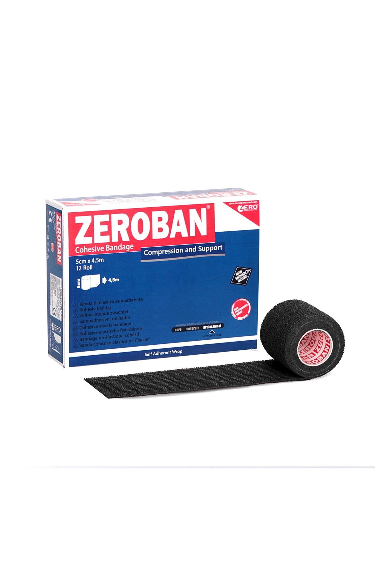 Zero Sports Medicine Zeroban 5cm X 4,5m Black