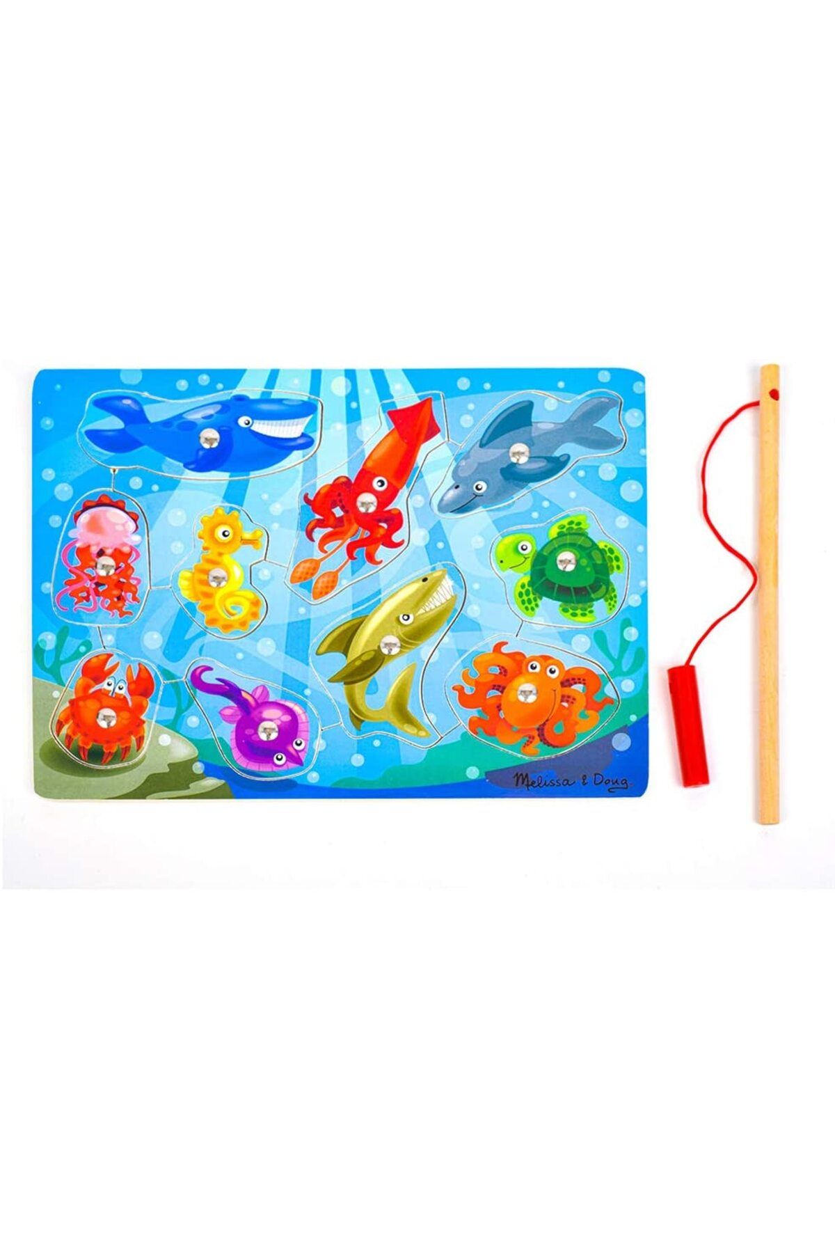 پازل ها و یاپبوزهای کودک Melissa Doug ملیسا داگ ماهیگیری مغناطیسی چوبی Melissa & Doug