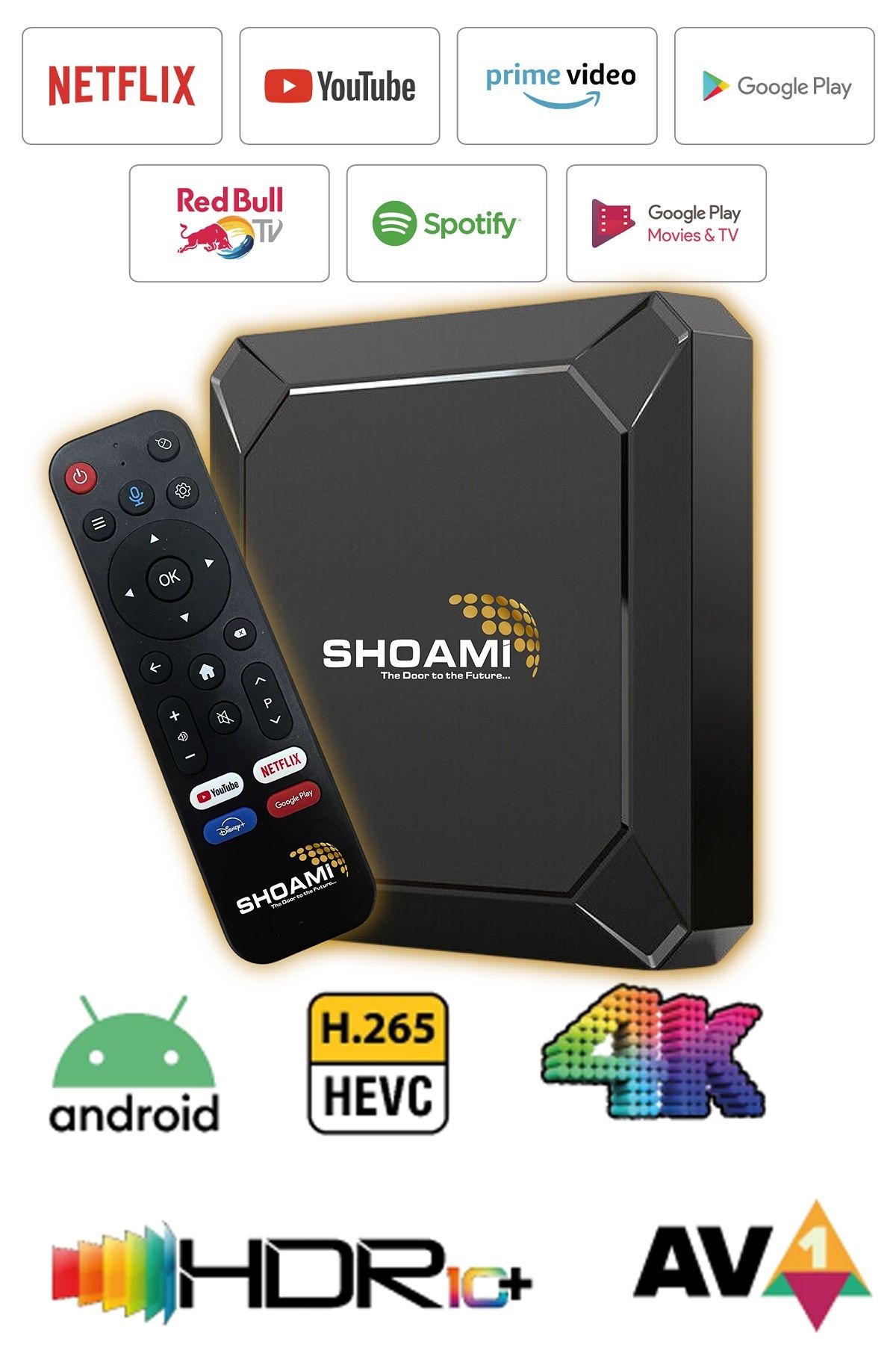 jetucuzal Shoami Sh-sb3 4k 4gb/64gb Mediabox Sesli Komut Kumanda Android Hd Tv Box Mybox Netflix Youtube