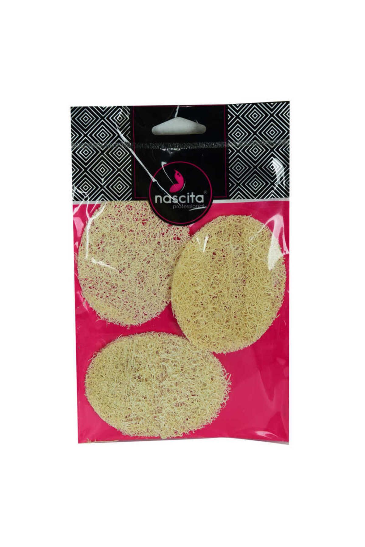 Angoravi Doğal Kabak Lifli Peeling Oval Yüz Pedi Kese 3 Adet 9x7 Cm