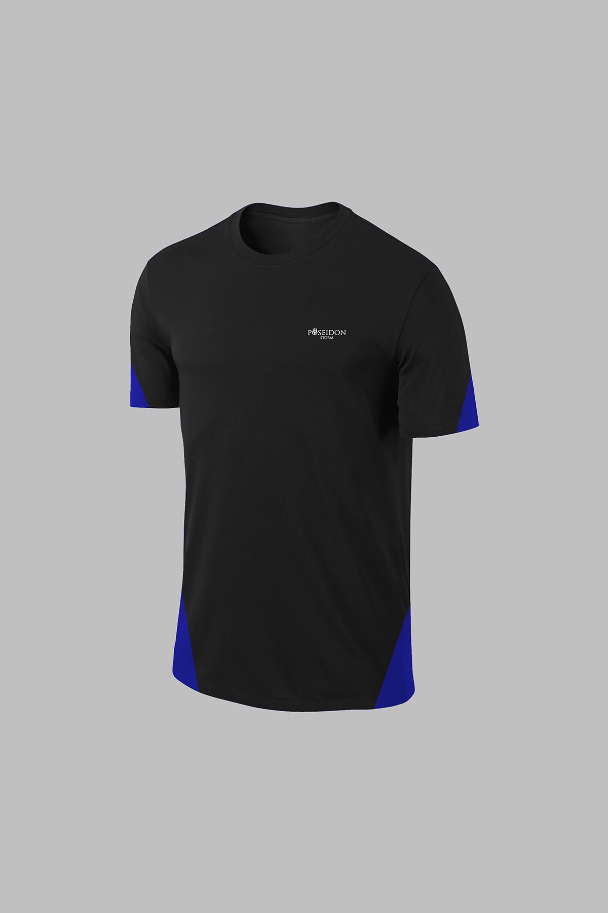 POSEIDON STORM-Мъжки комплект шорти Dri-Fit с къс ръкав и кръгло деколте, черен цвят - голям размер (4XL-1) 2