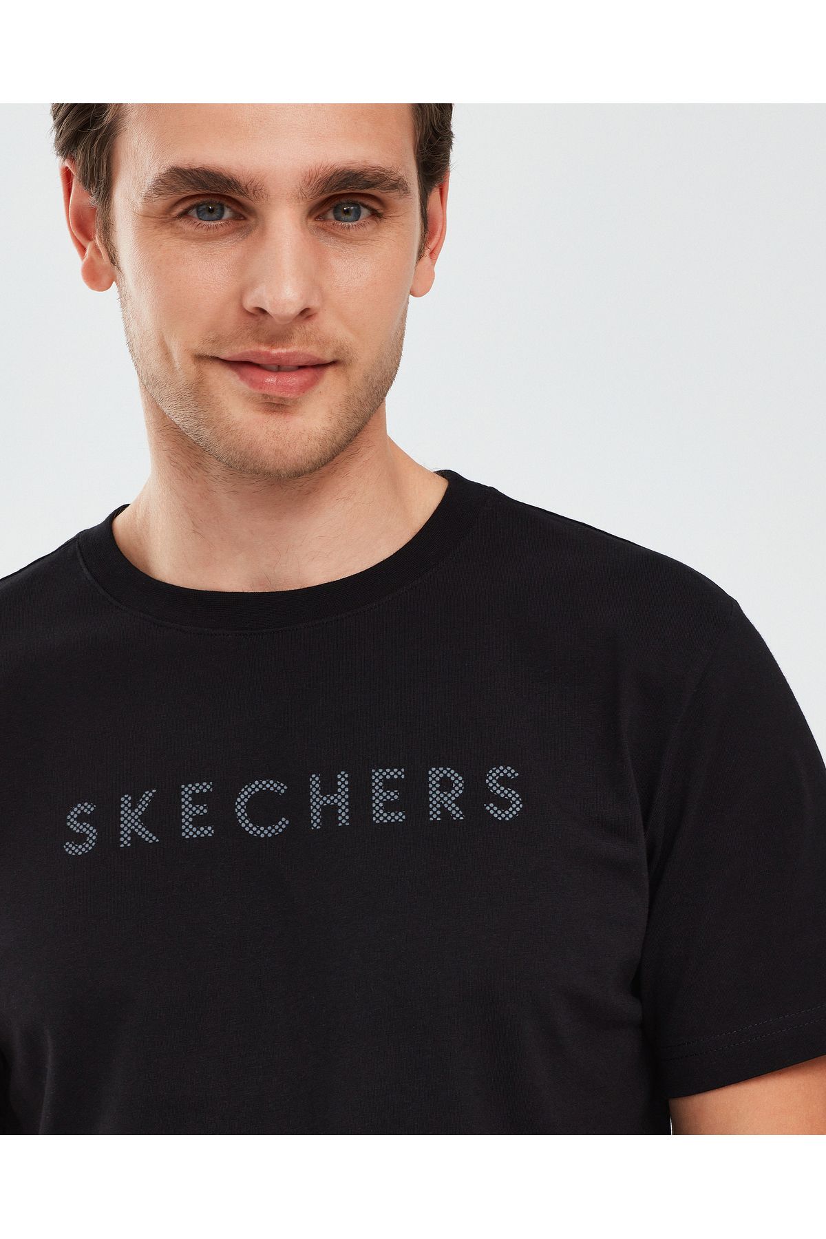 SKECHERS-M Graphic Tee Camo Big Logo T-shirt Men Black Tshirt S212191-001 4