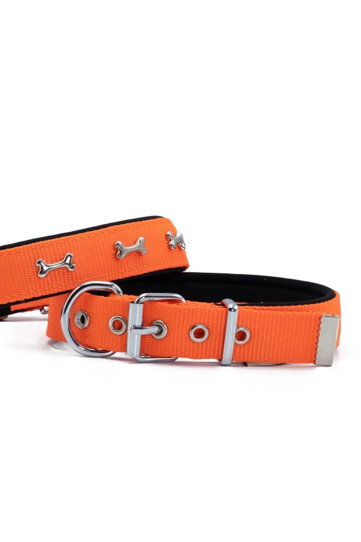 SAVEX Doggie Konfor Dokuma Kemikli Boyun Tasması Turuncu 2.5*37-45 cm (DSBT-2562 M)