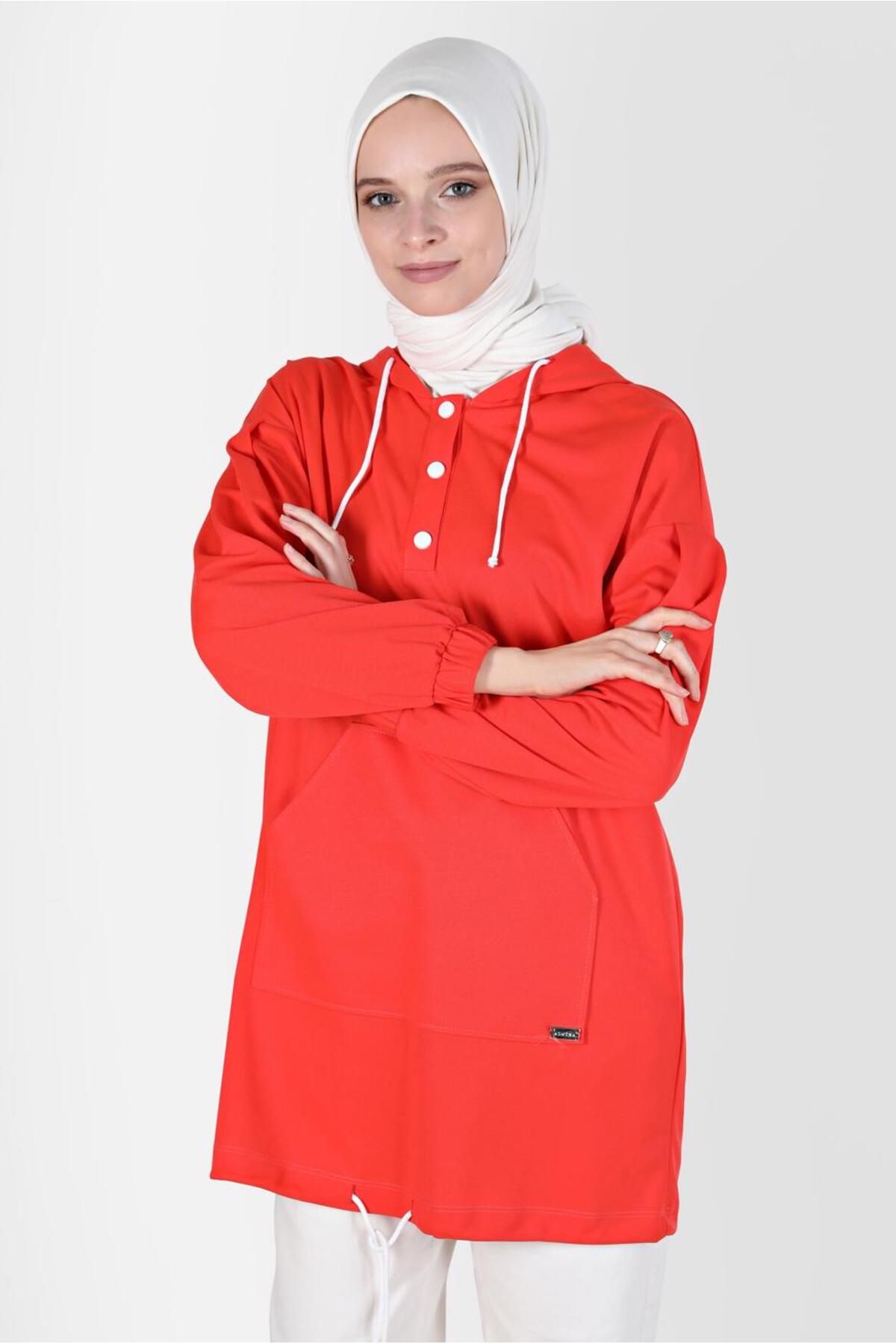 تونیک ورزشی کلاه دار 42651 Alvina