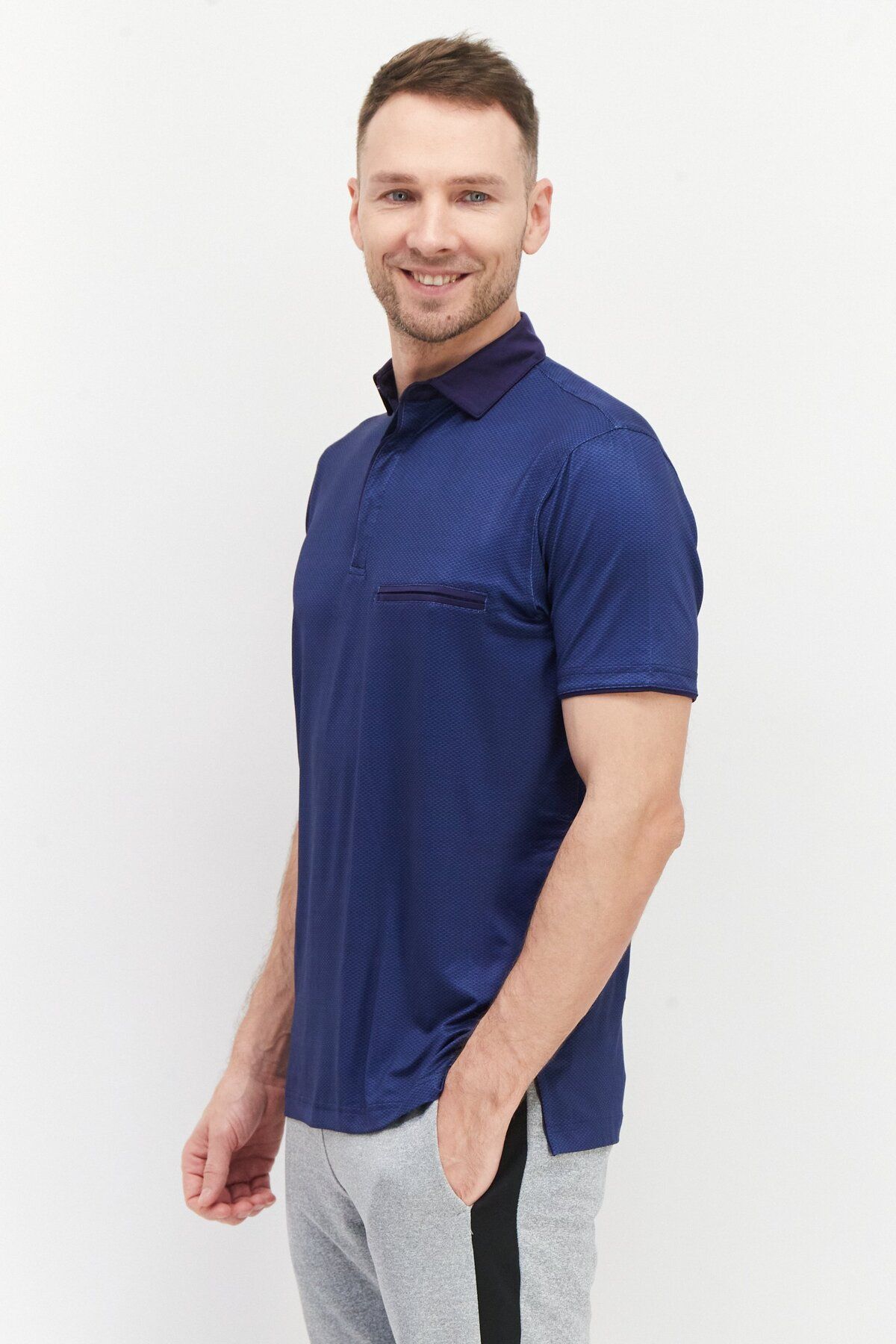 Head-Men Sportswear Fit Training Polo Shirt, Blue 3