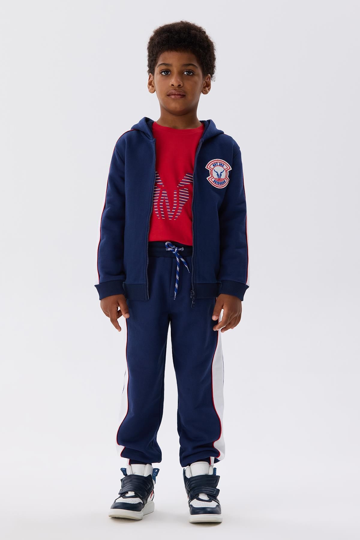 Nebbati-BG Store Boy's Navy Blue Tracksuit Top 1