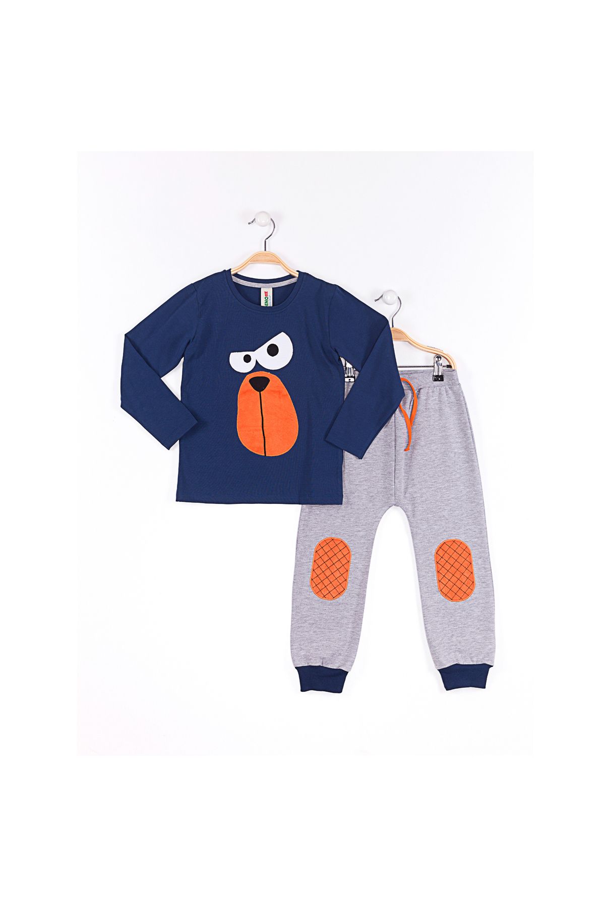 Denokids-Boys' Comfortable T-shirt and Trousers Set - I'm Serious 3