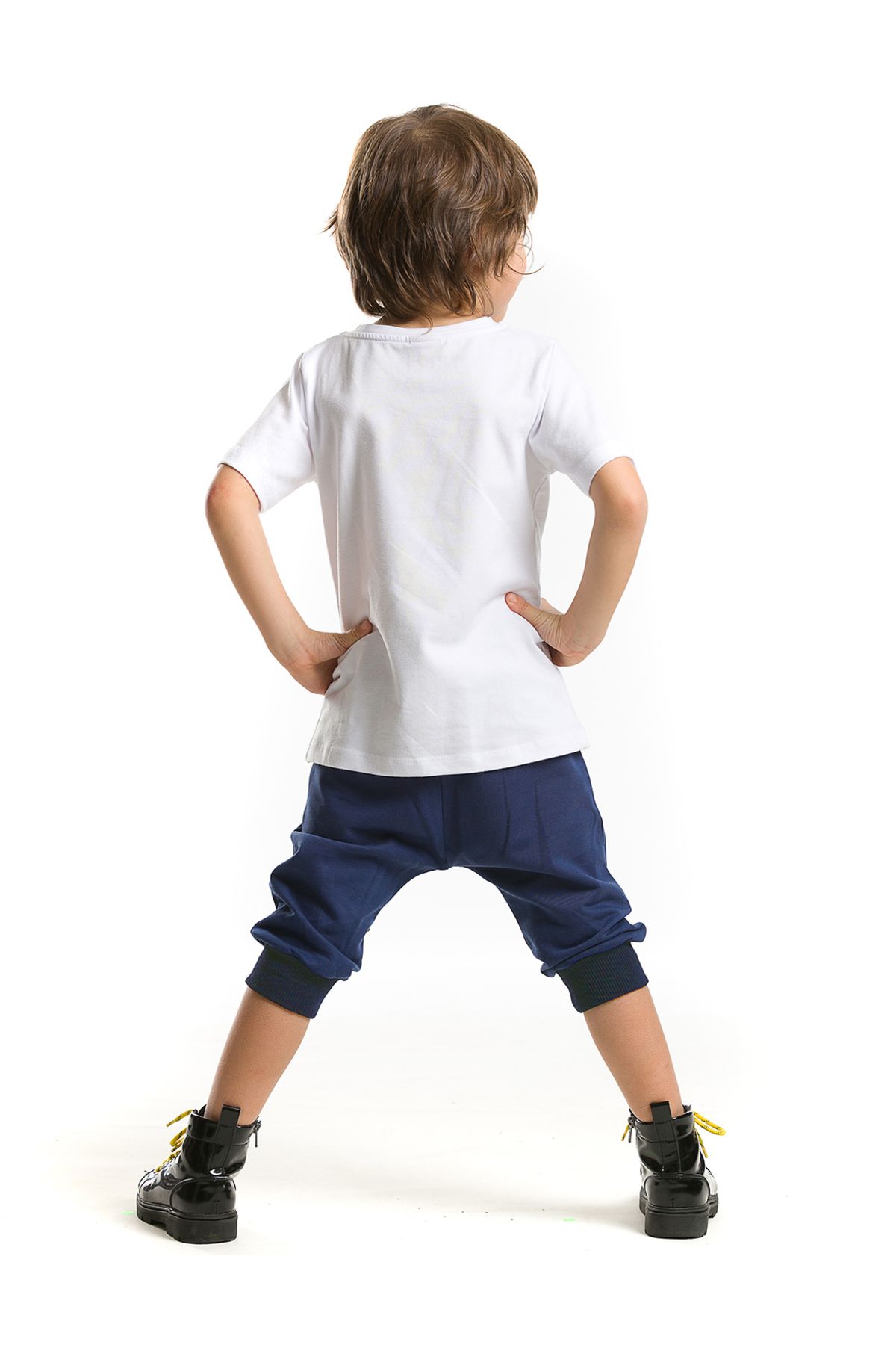 Denokids-Mask Gang Boy T-Shirt-Capri-Shorts-Set 2