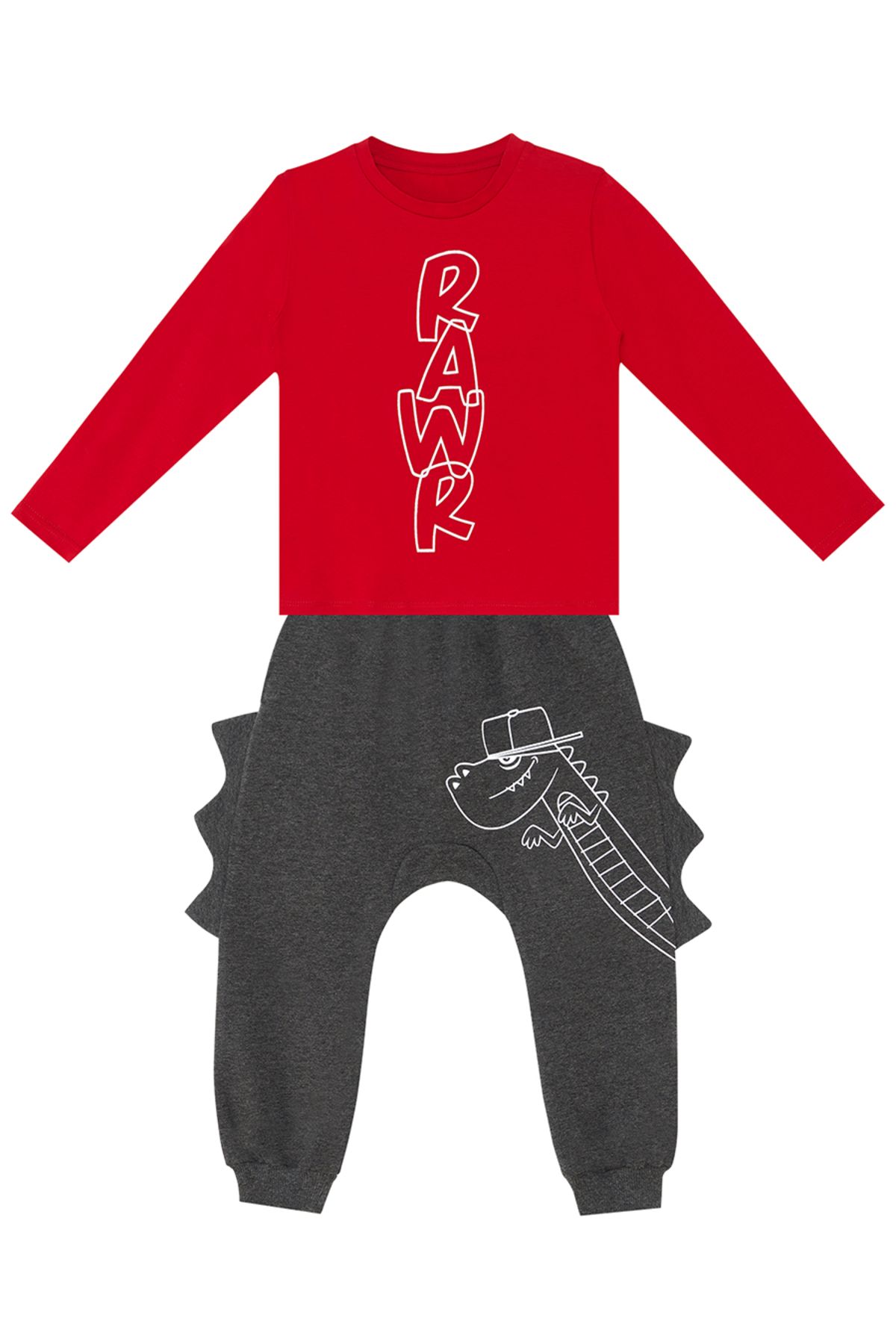 Denokids-Winter-Set aus T-Shirt und Hose für Jungen – Raupe Dino 3