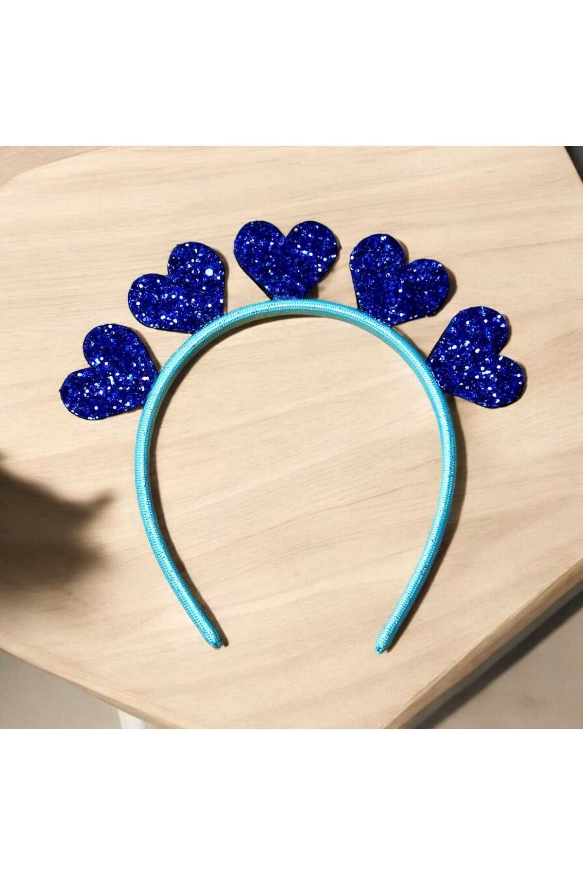 Little Honey Bunnies-Sparkling Blue Hearts - Crown Detailed 1