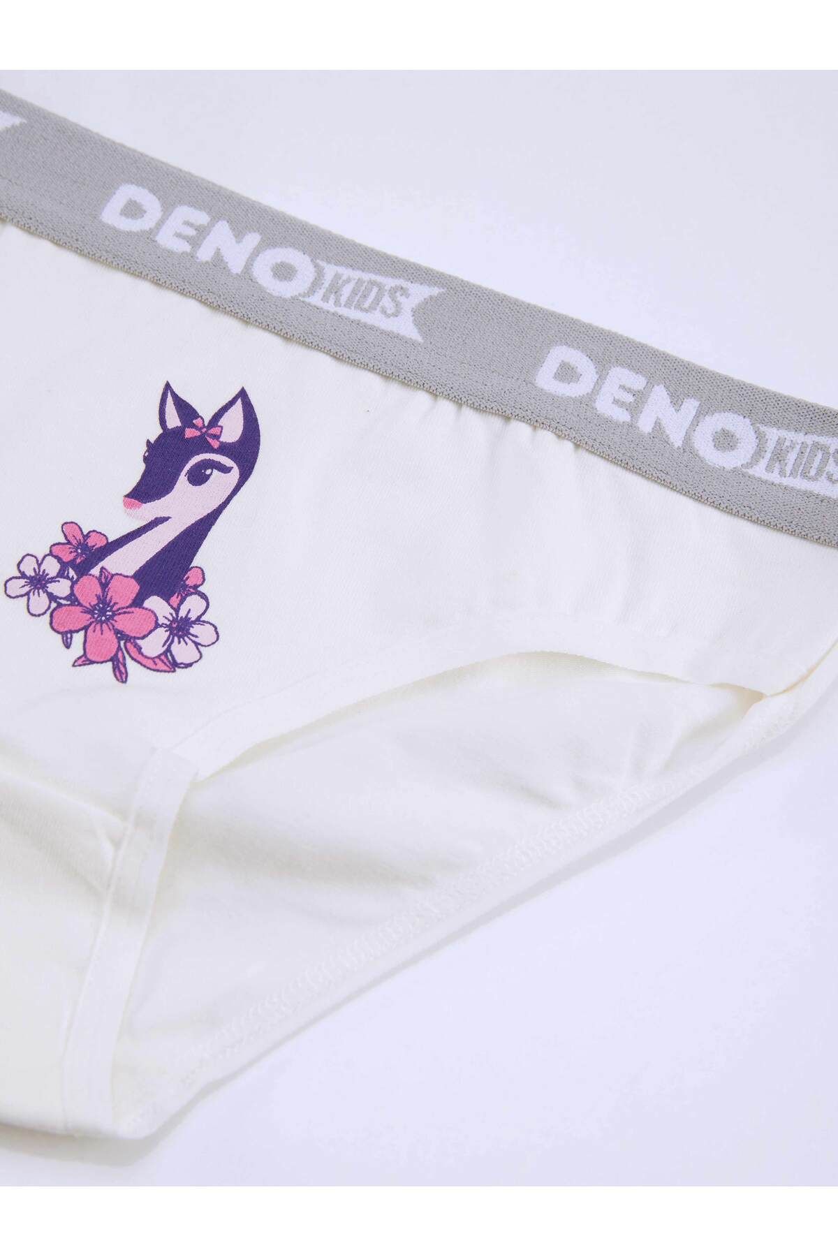 Denokids-Ceylan Girl's Ecru Athlete Panties Set 3