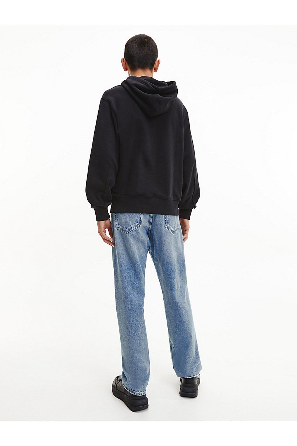 سویشرت مشکی مردانه میکرو مونولوگ هود اورجینال Calvin Klein